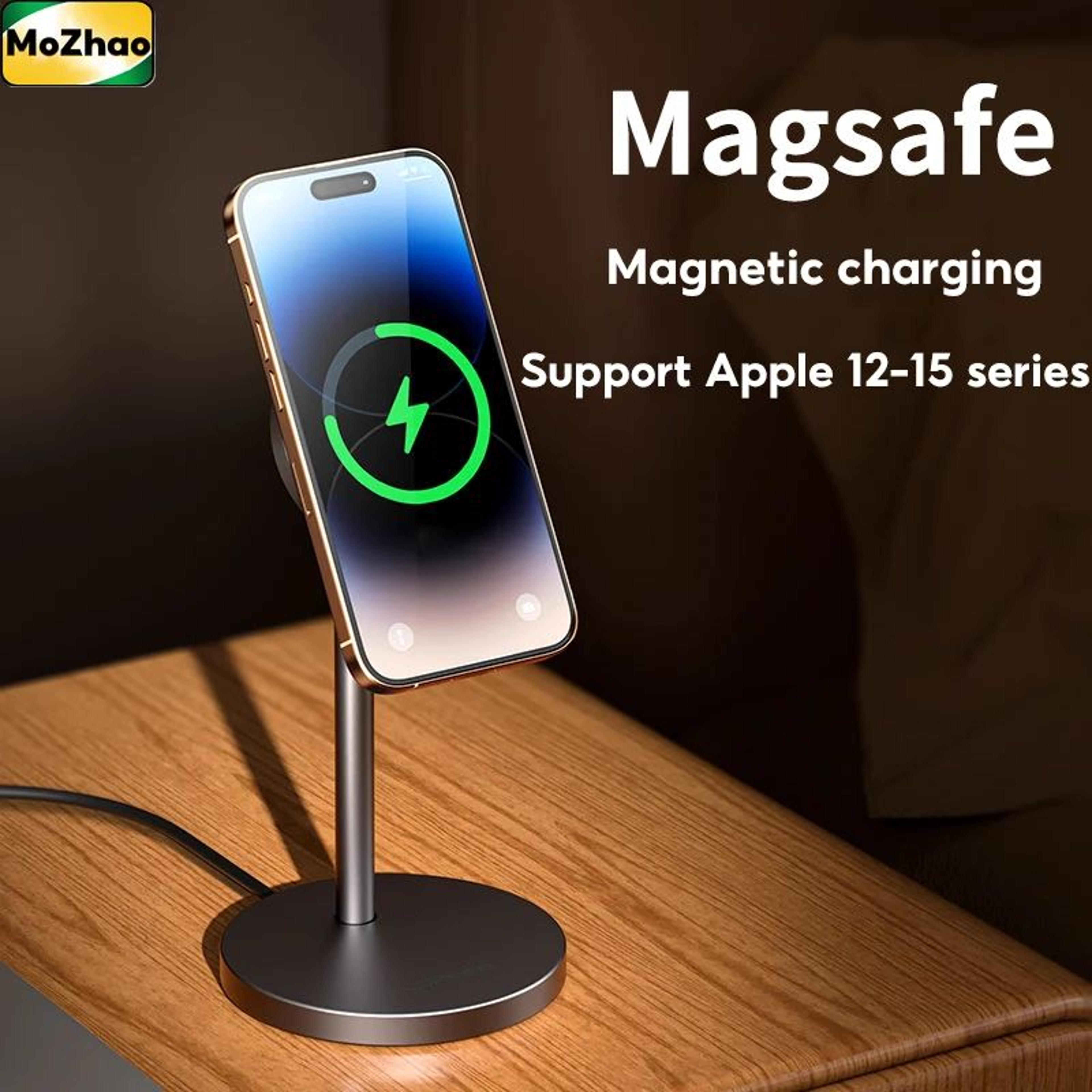magnetic magsafe charging stand with fast wireless phone holder for iphone