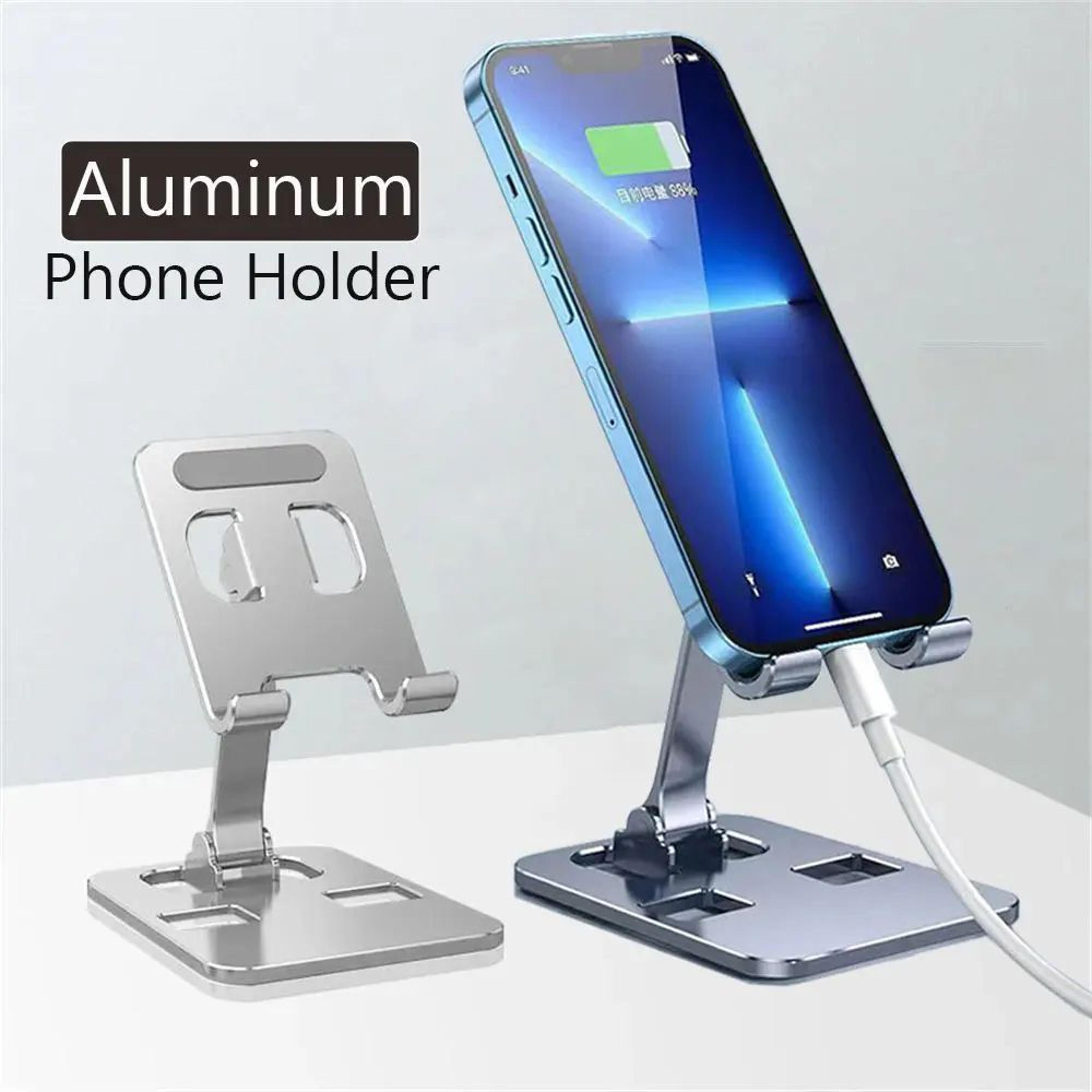 adjustable foldable phone stand aluminum desktop holder for smartphones & tablets