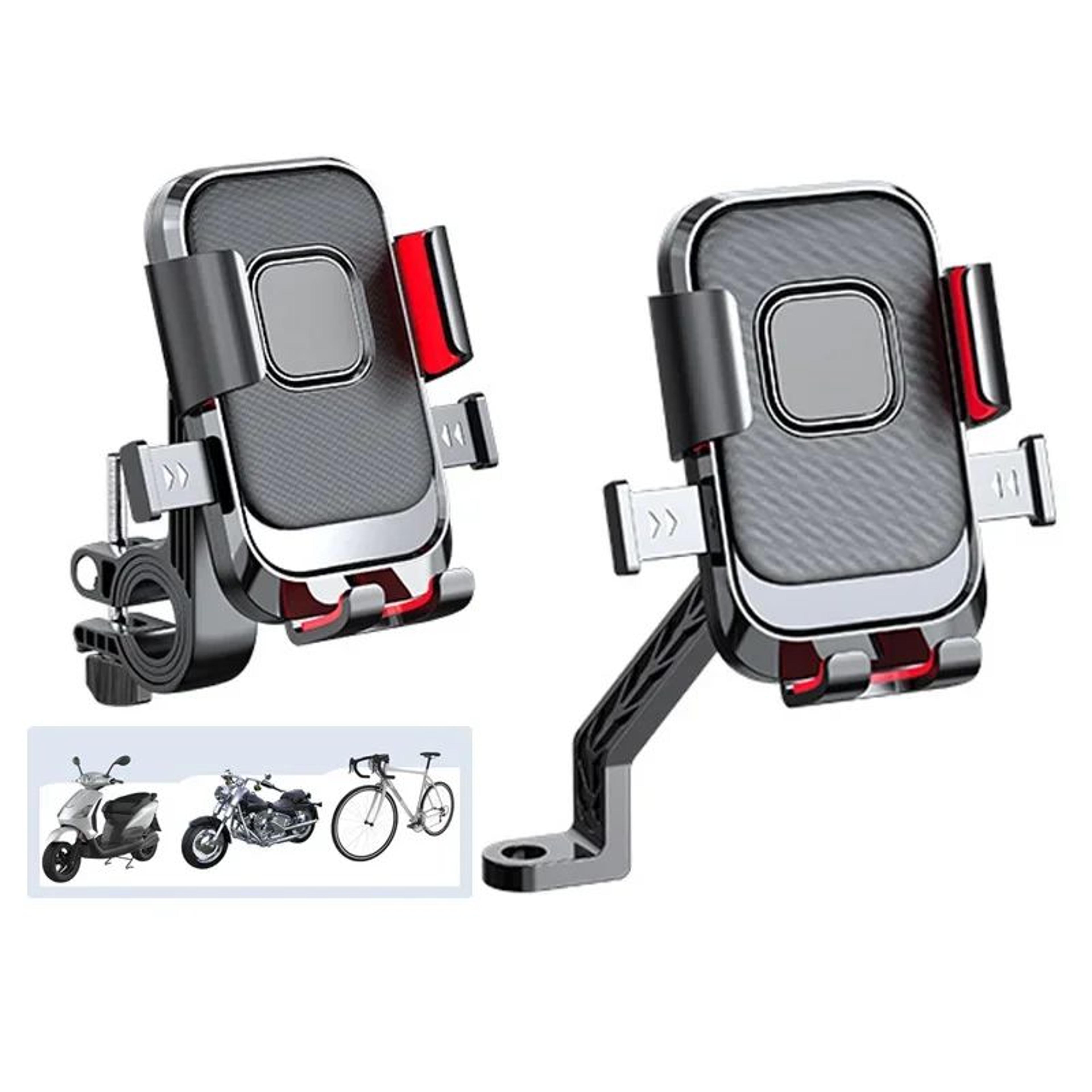 360° rotating motorcycle & bike phone holder – shockproof handlebar mount for smartphones
