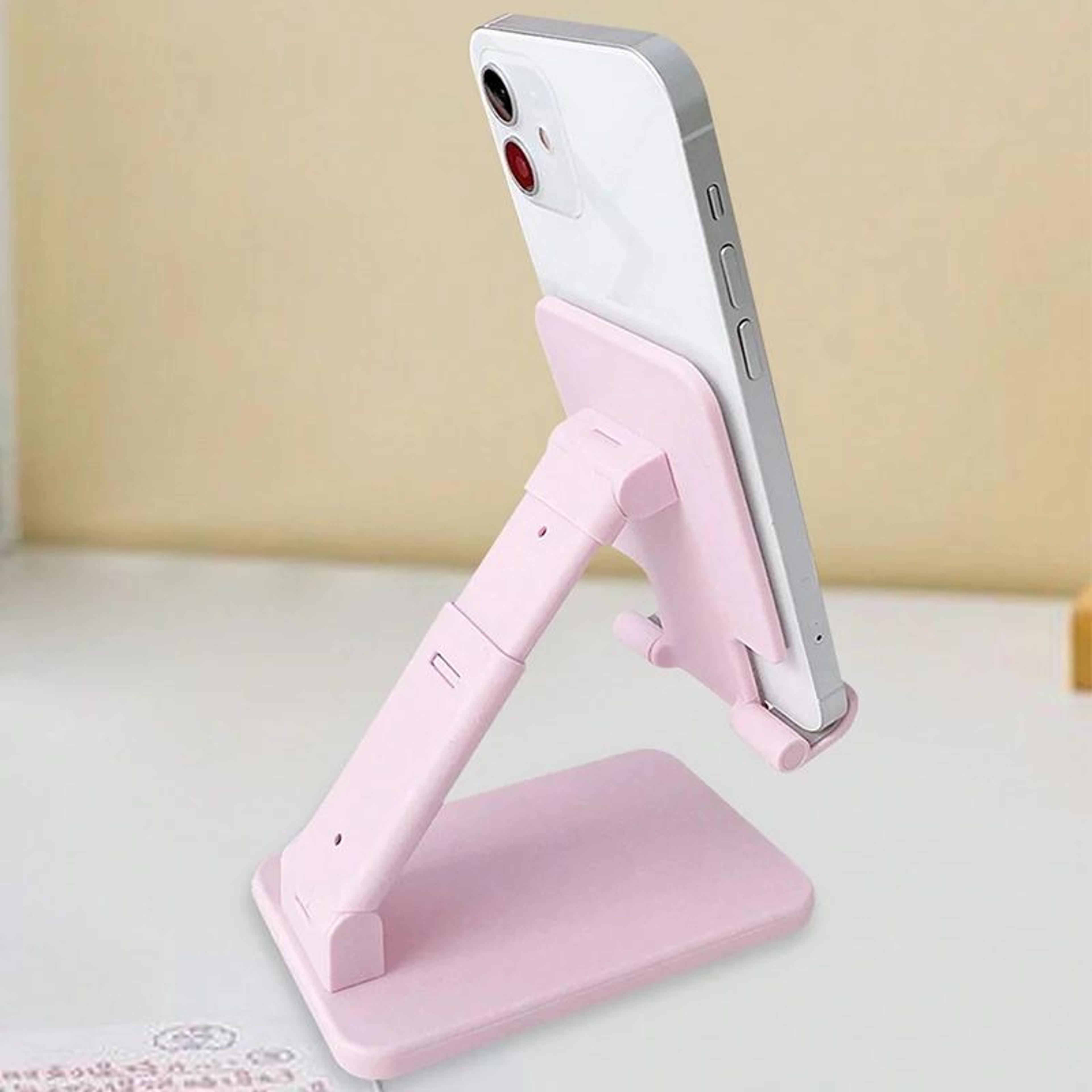 adjustable desktop phone holder stand - height & angle adjustable phone stand for hands-free calls, study, and streaming