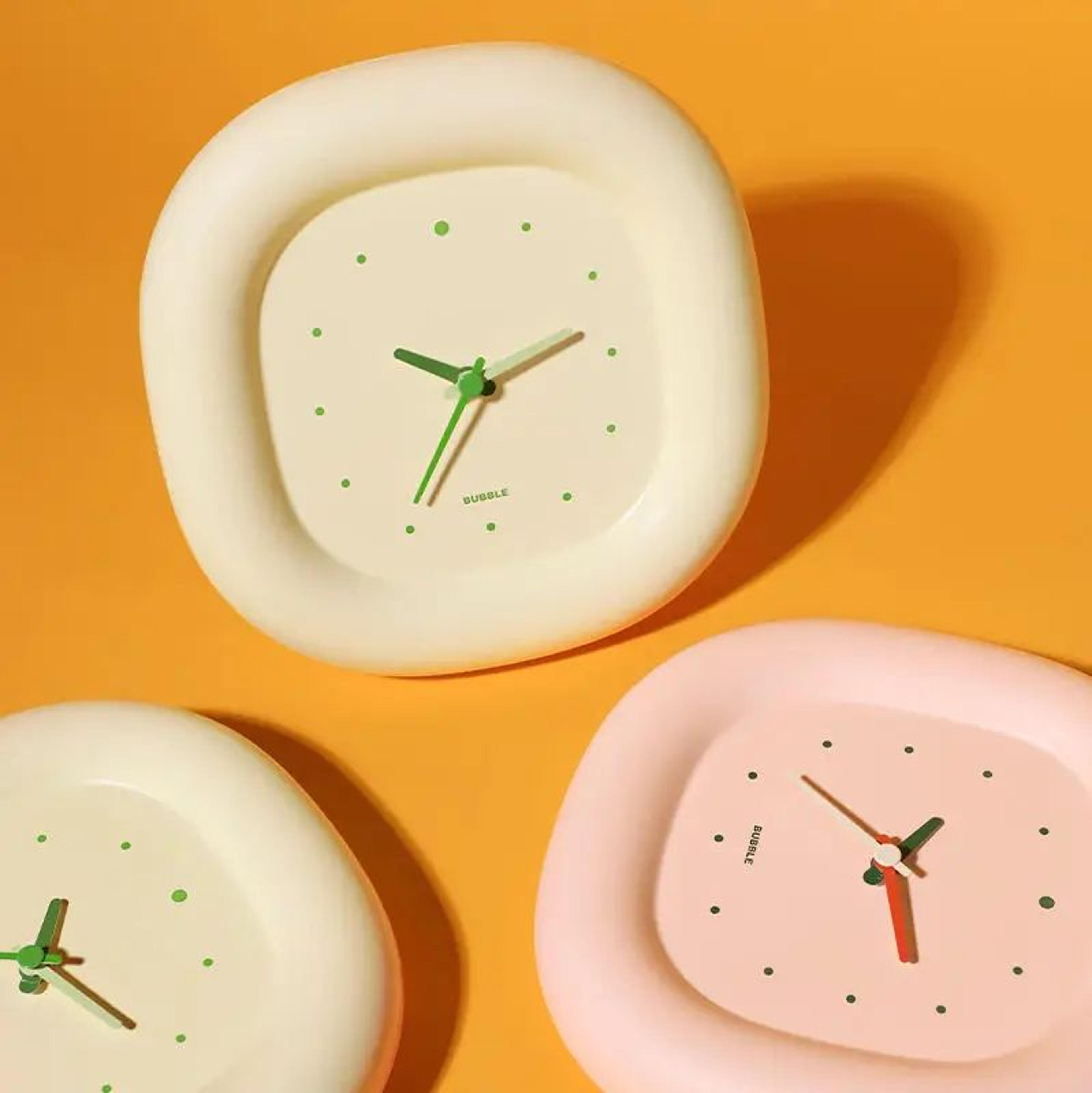 bubblepop aesthetic small wall clock for bedroom & modern decor