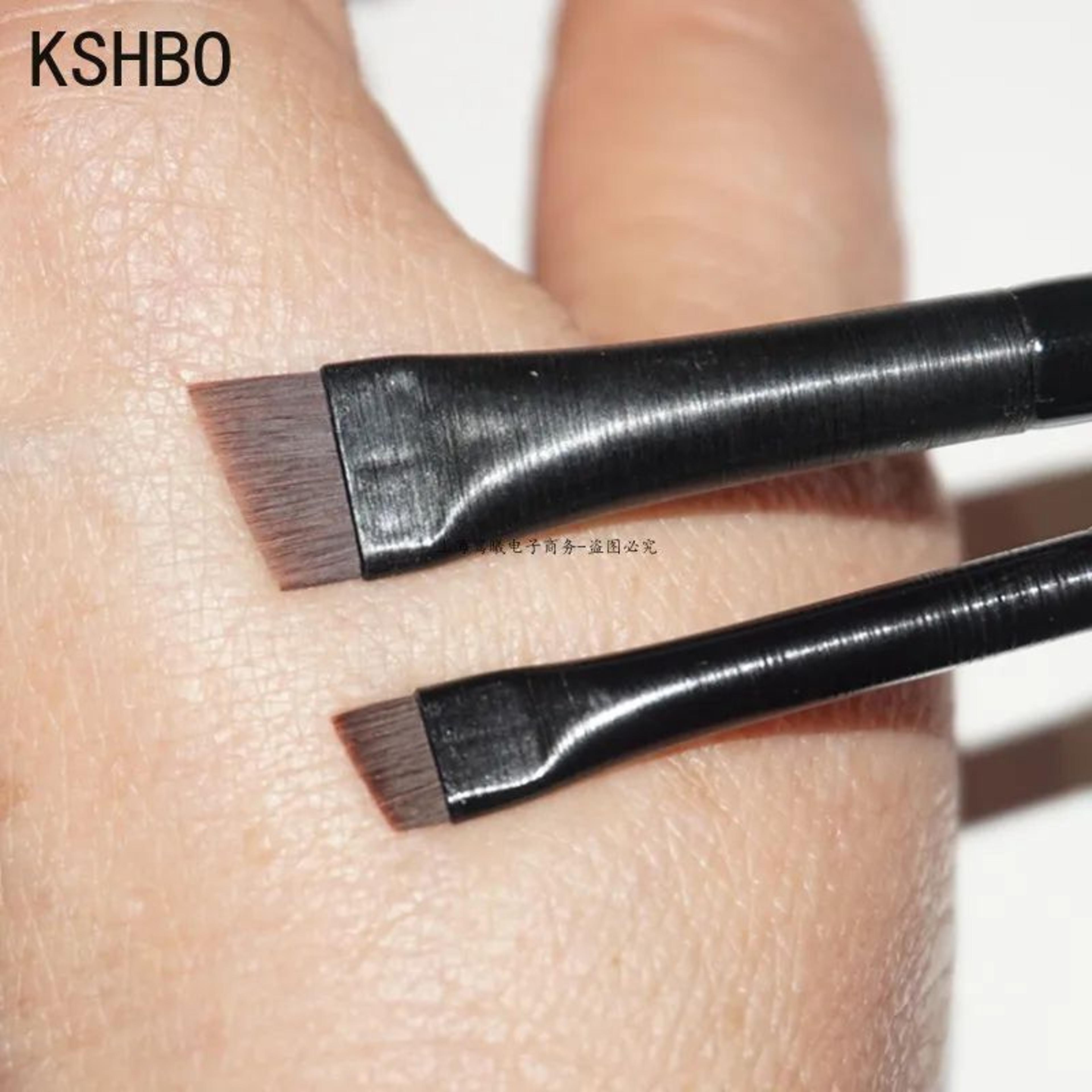 precision duo angled eyebrow brush & eyebrow liner brush set – portable brow contour brush (2pcs)