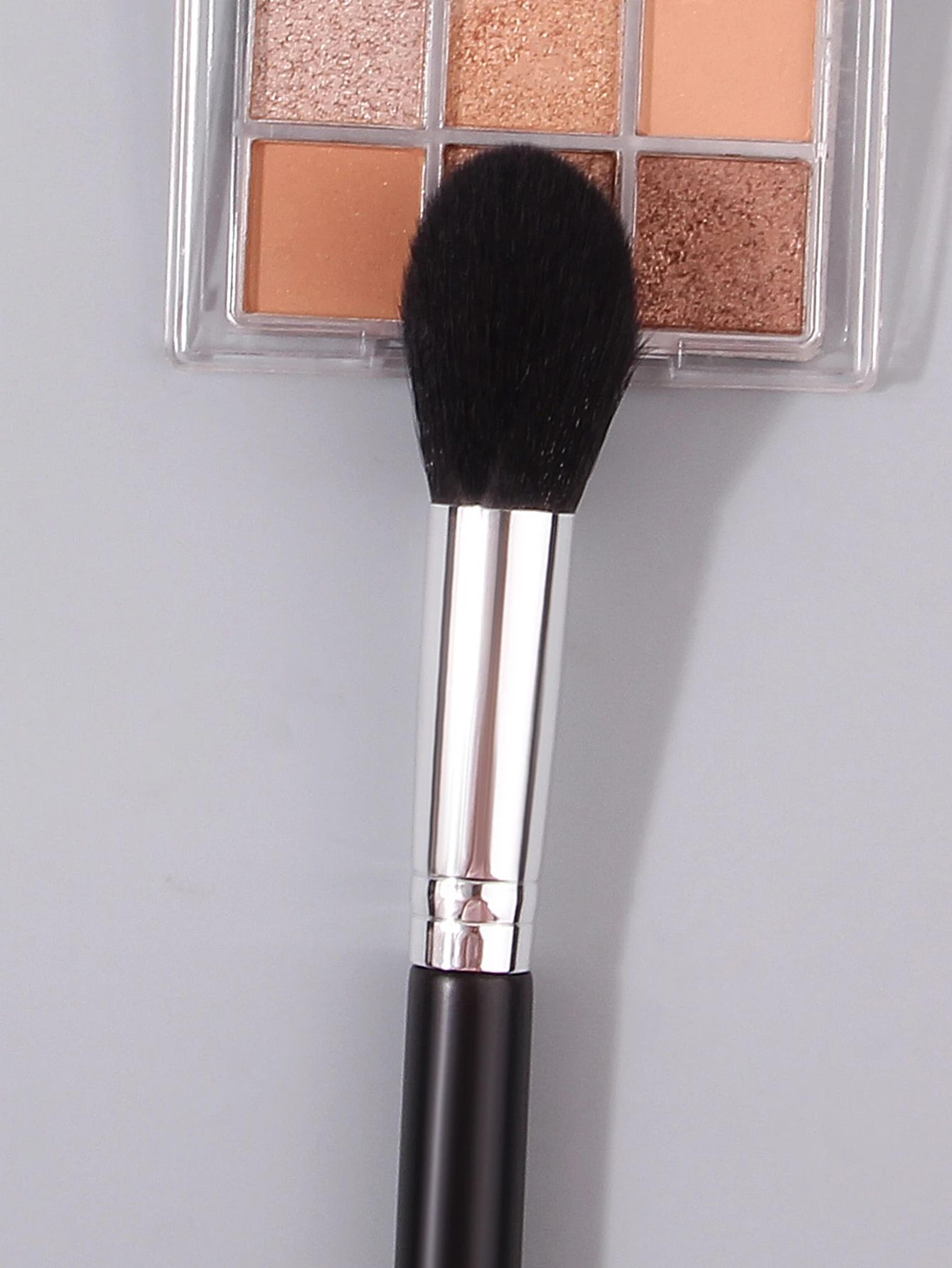 flame precision blush brush – soft synthetic makeup brush for smooth contour & highlight