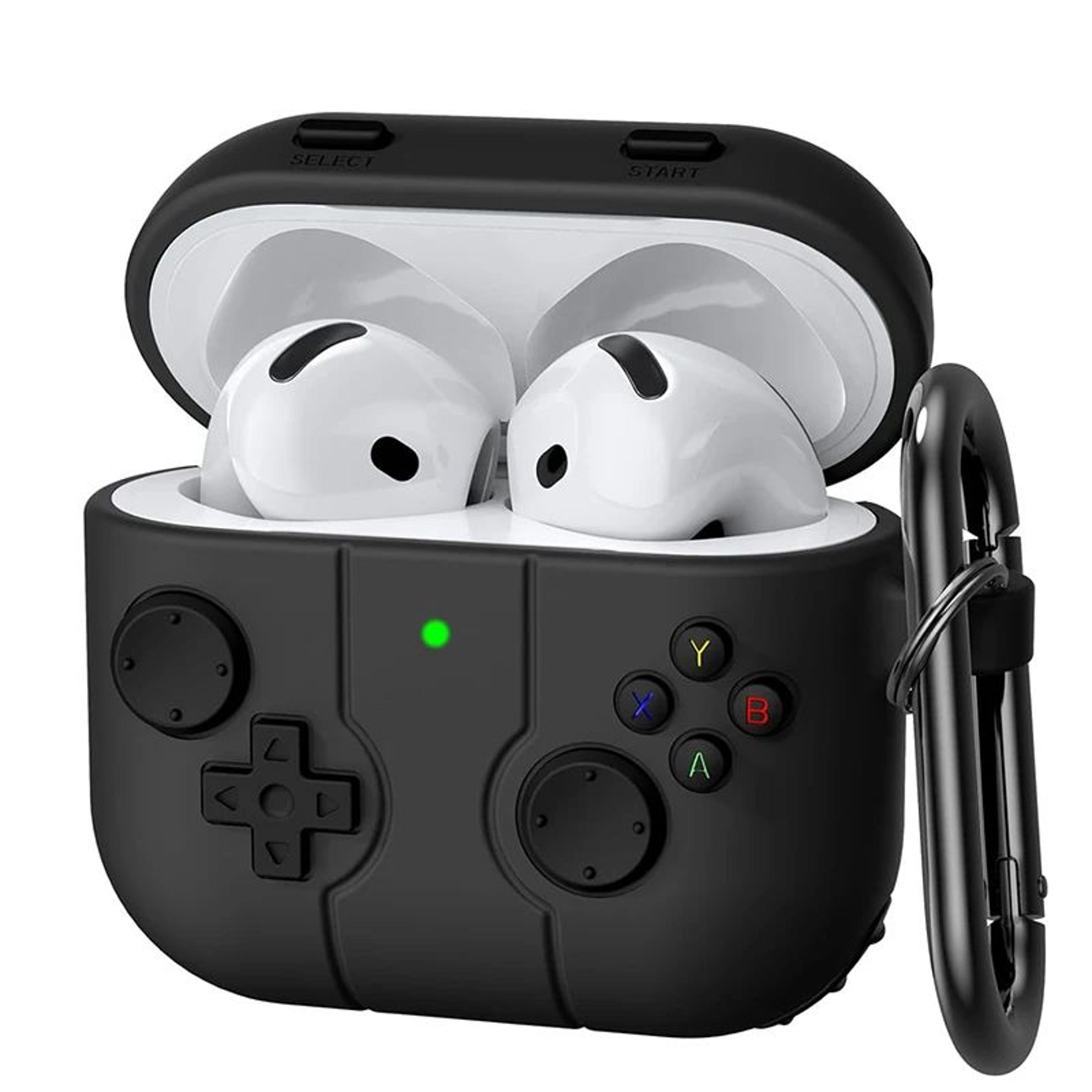3d gamepad silicone airpods case – cute shockproof protective cover