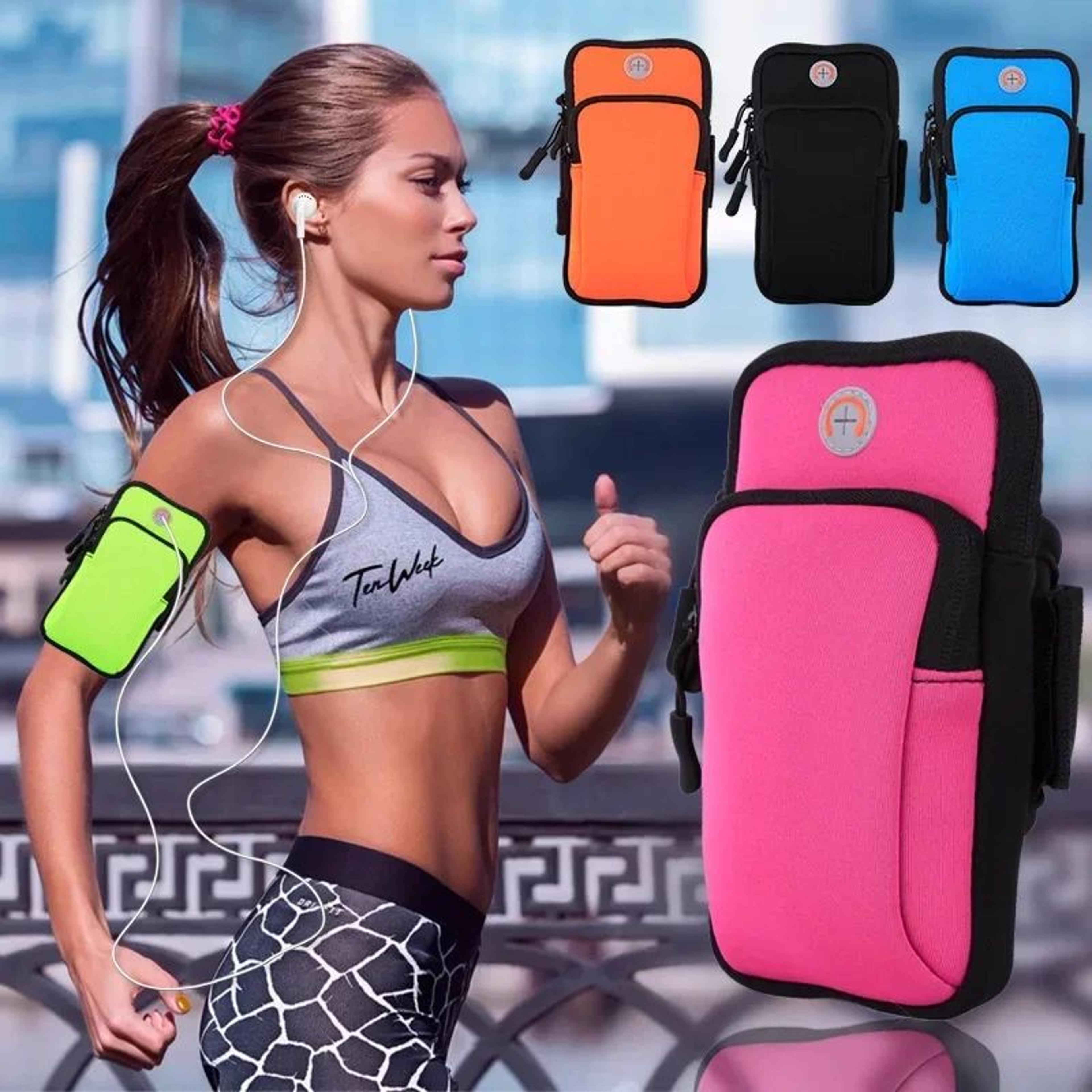 universal 6-inch running armband phone holder for gym, jogging & workouts