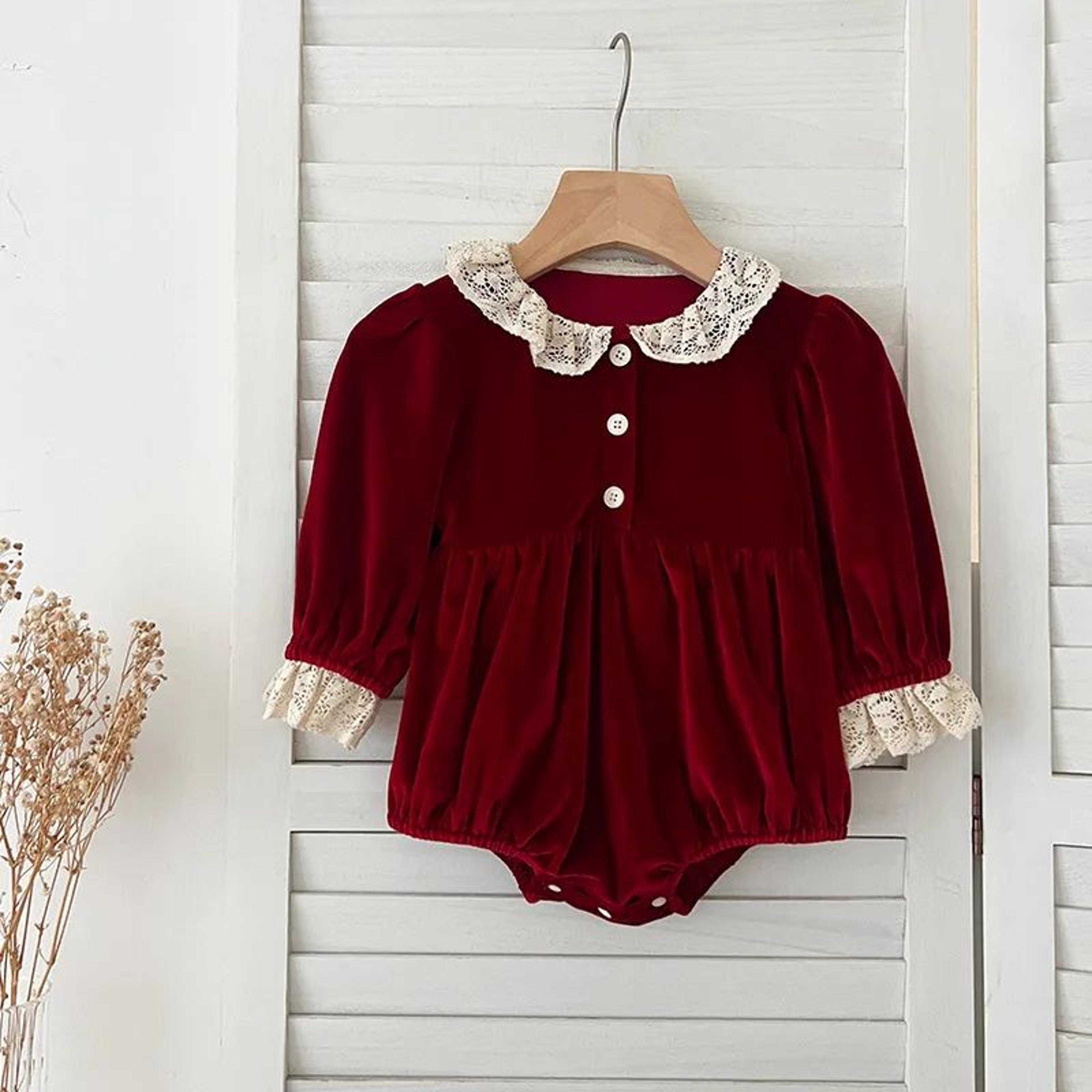 holiday princess newborn christmas romper for baby girls