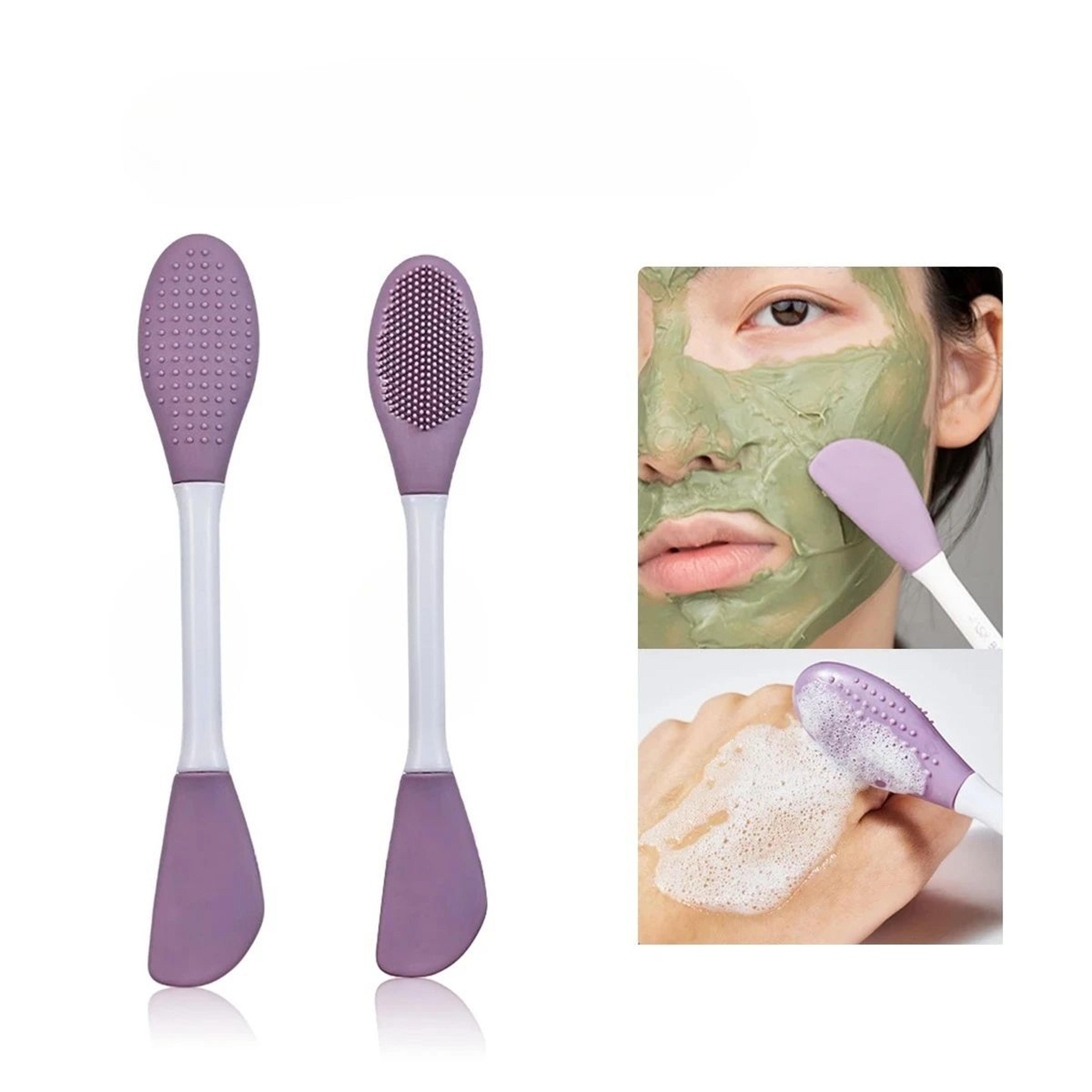 2-in-1 silicone facial cleansing brush & mask applicator for deep pore care