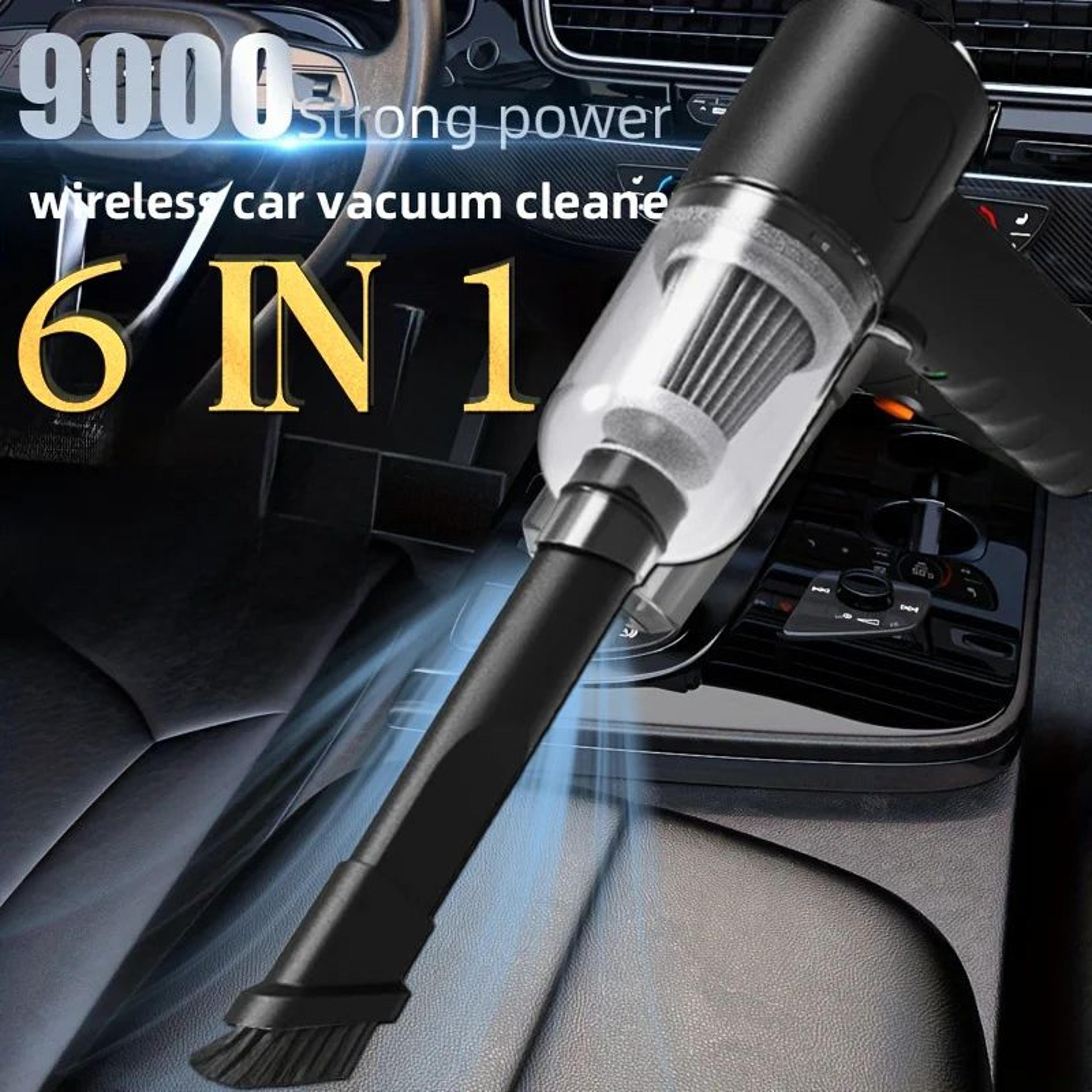 6-in-1 cordless car vacuum cleaner & air duster – portable mini handheld cleaner