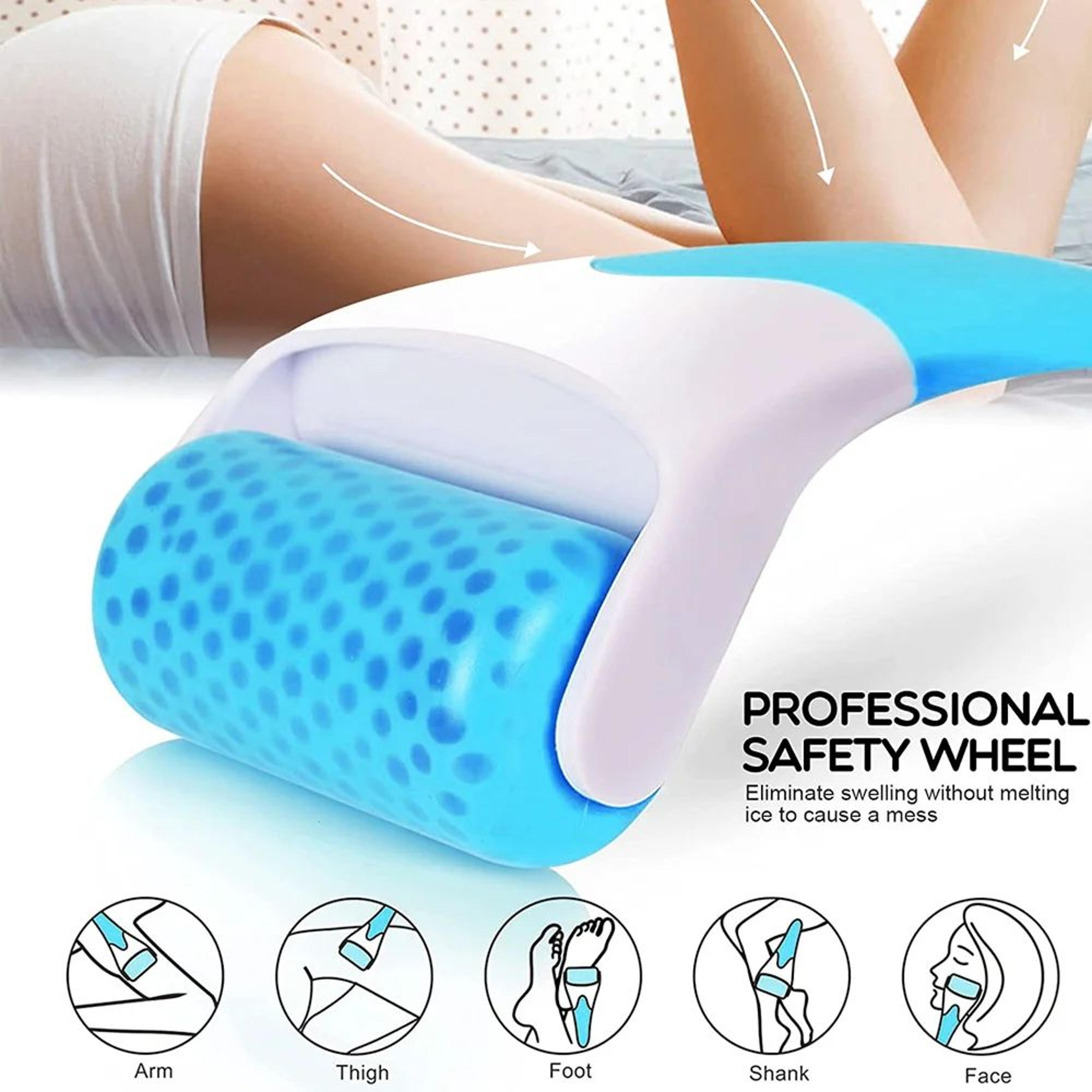 cryoglow stainless steel ice roller for face – cooling facial massage roller for depuffing & skin tightening