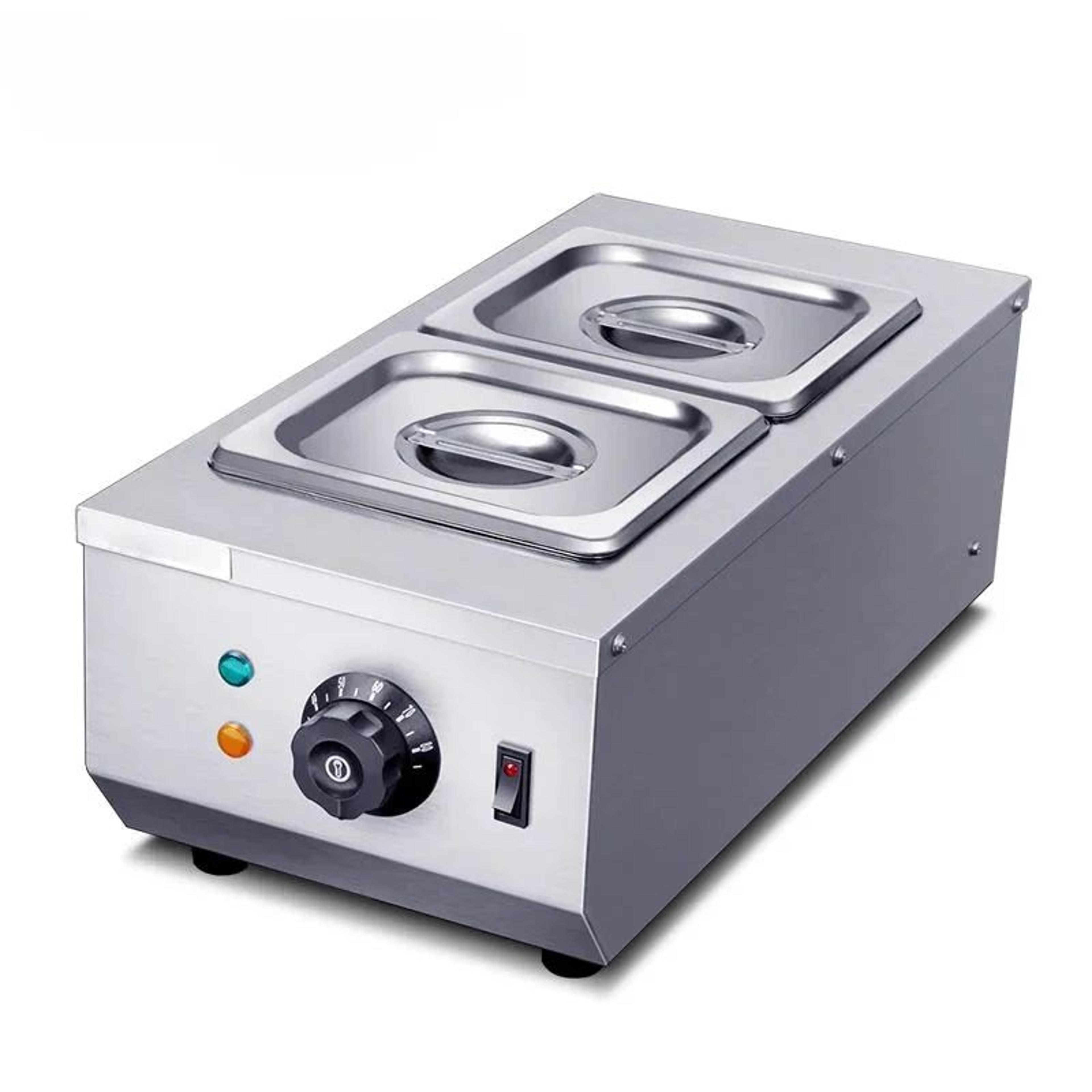 commercial double tank chocolate melting machine – electric chocolate dipping warmer for bakeries & dessert shops