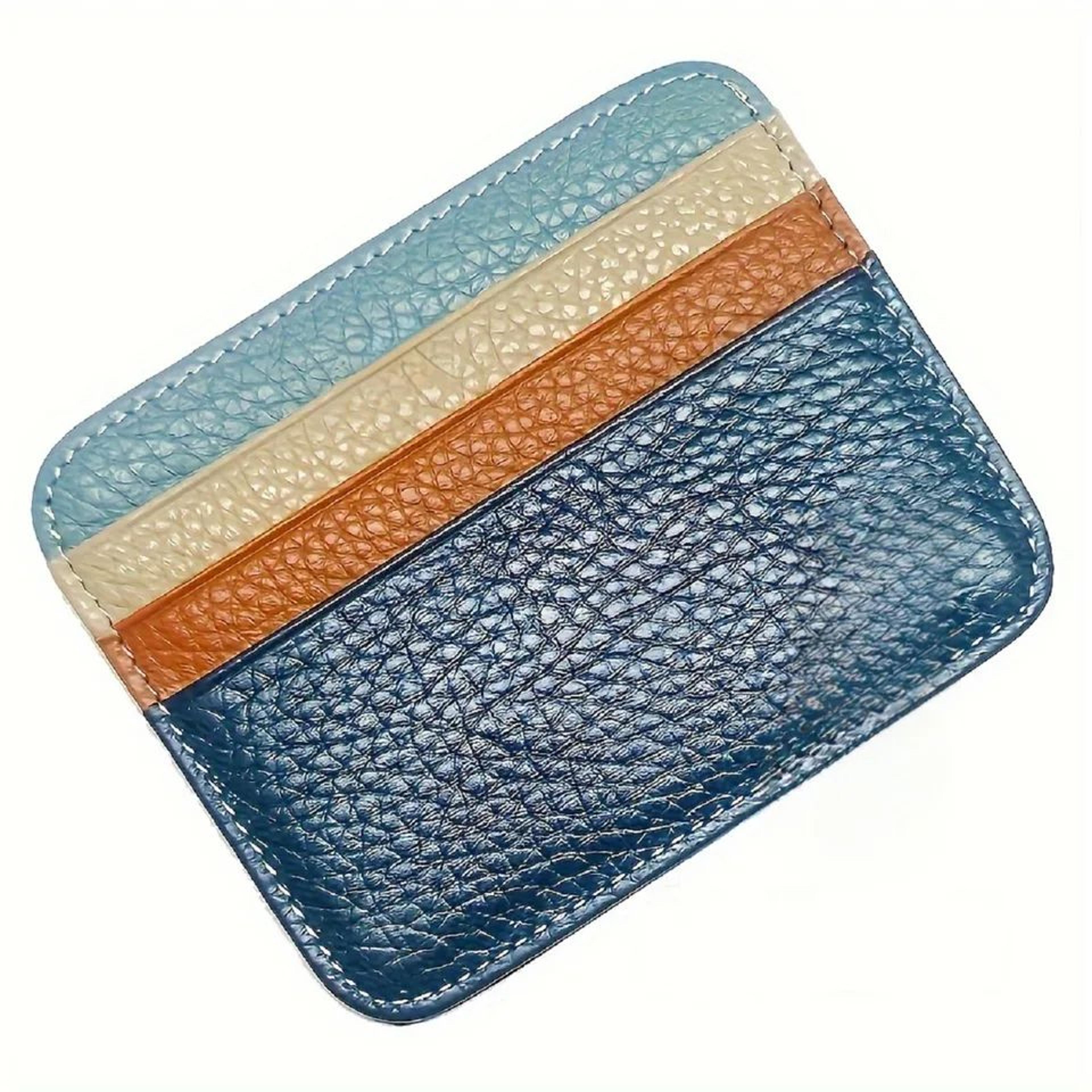 ultra-slim minimalist card holder wallet – 6 slot front pocket organizer