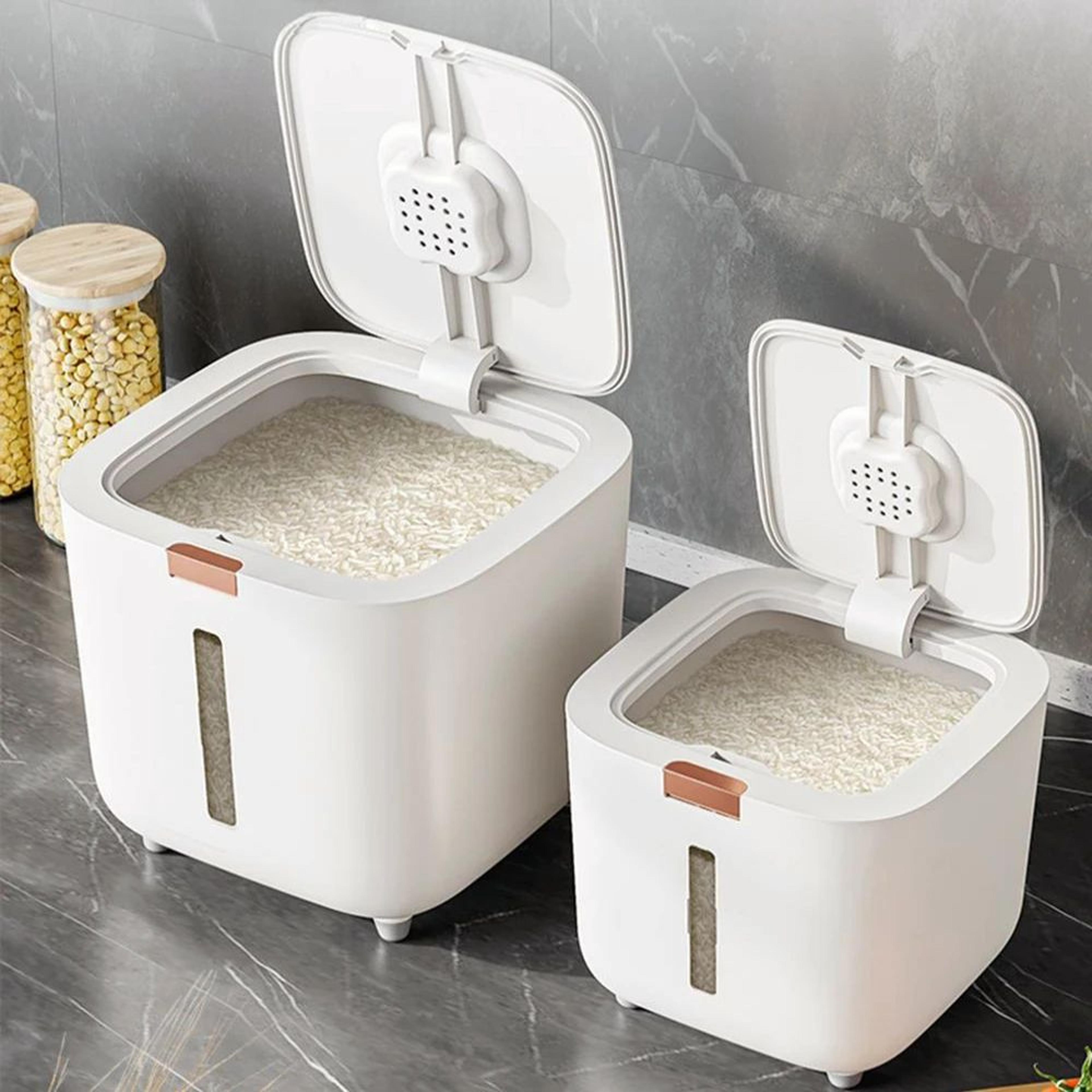 airtight rice storage container 5–10kg – moisture-proof grain storage box with sealed lid
