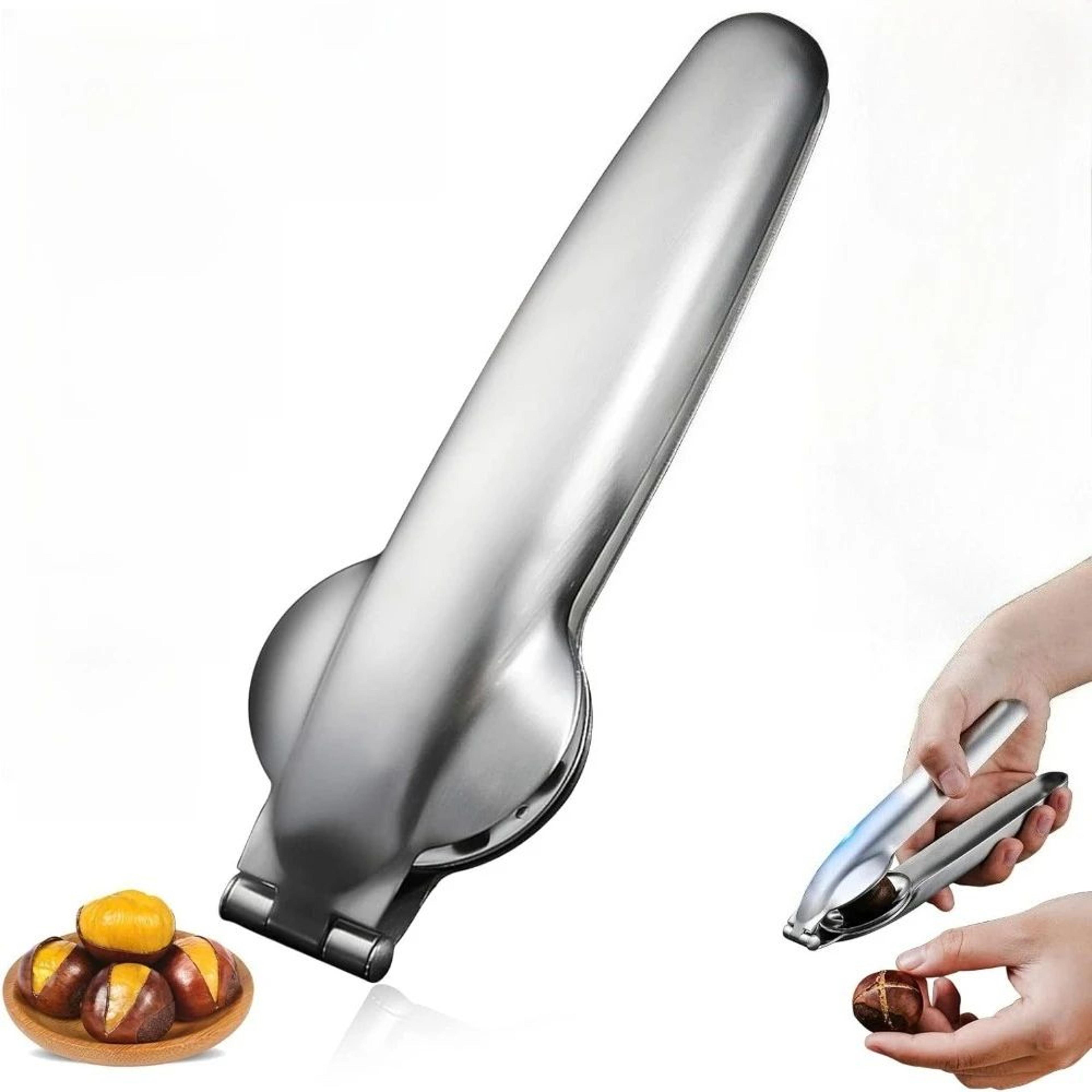 premium stainless steel chestnut cutter tool – safe & effortless nut shell opener