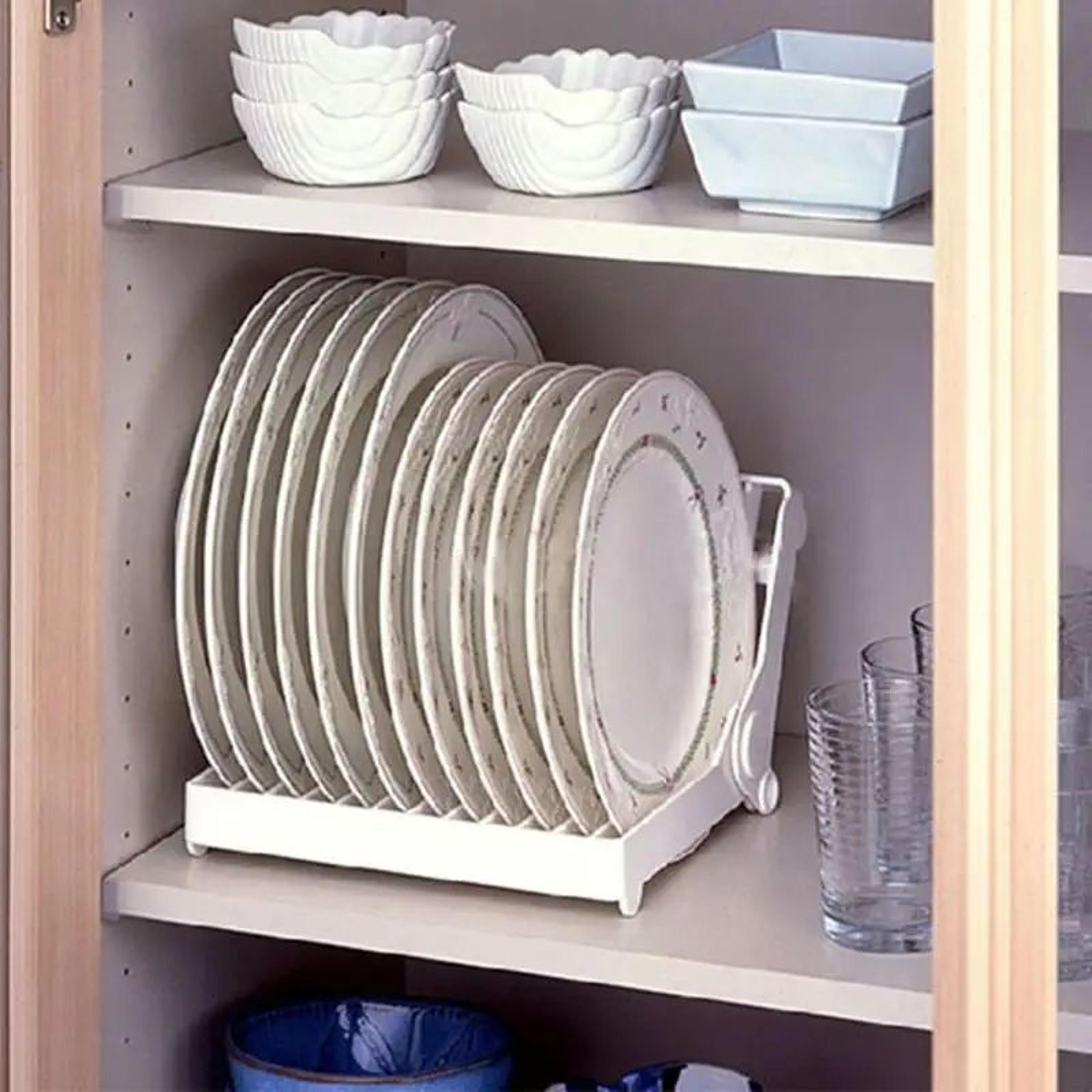 space-saving dish drying rack with multi-use kitchen drain tray