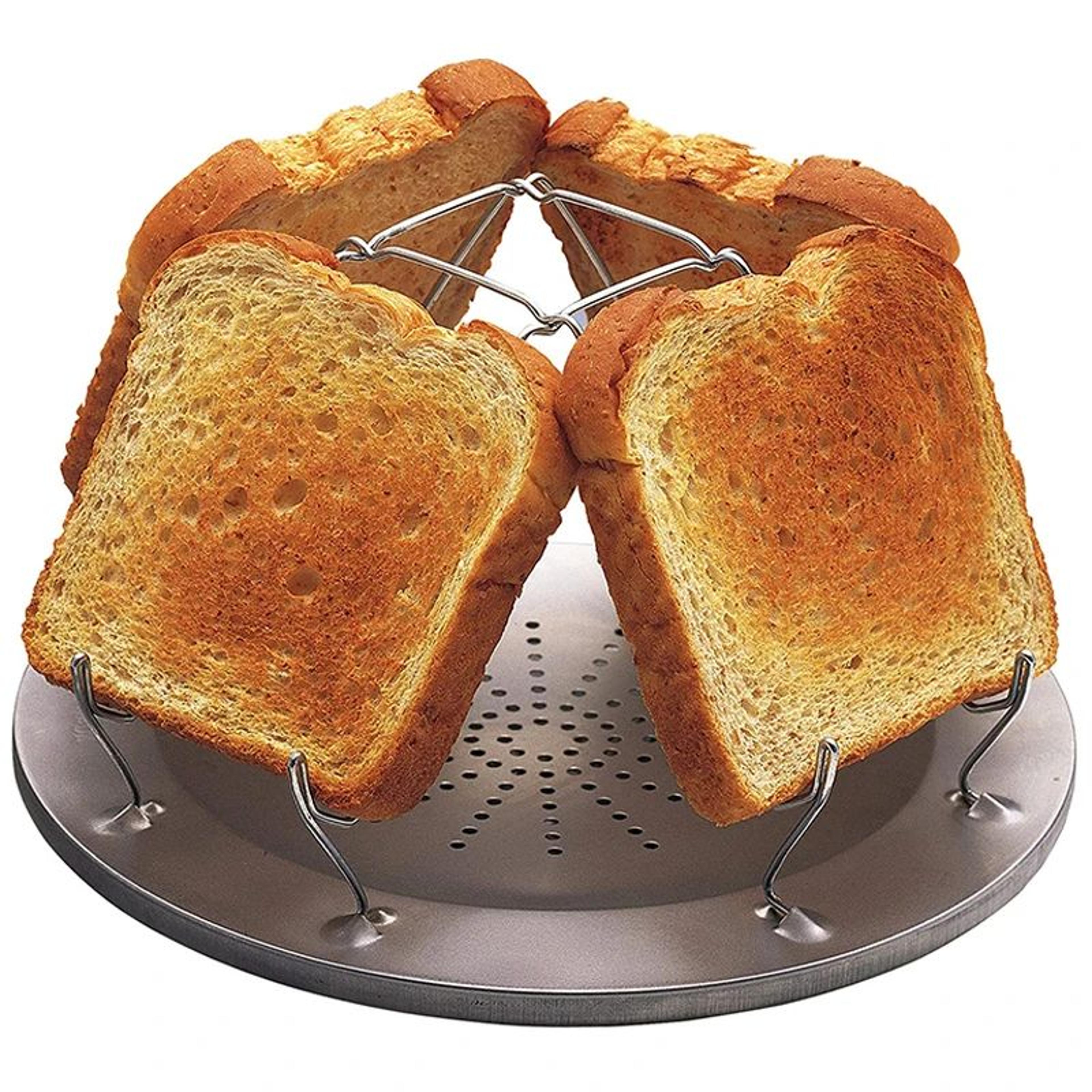 foldable stainless steel camping toaster rack for camp stove breakfasts