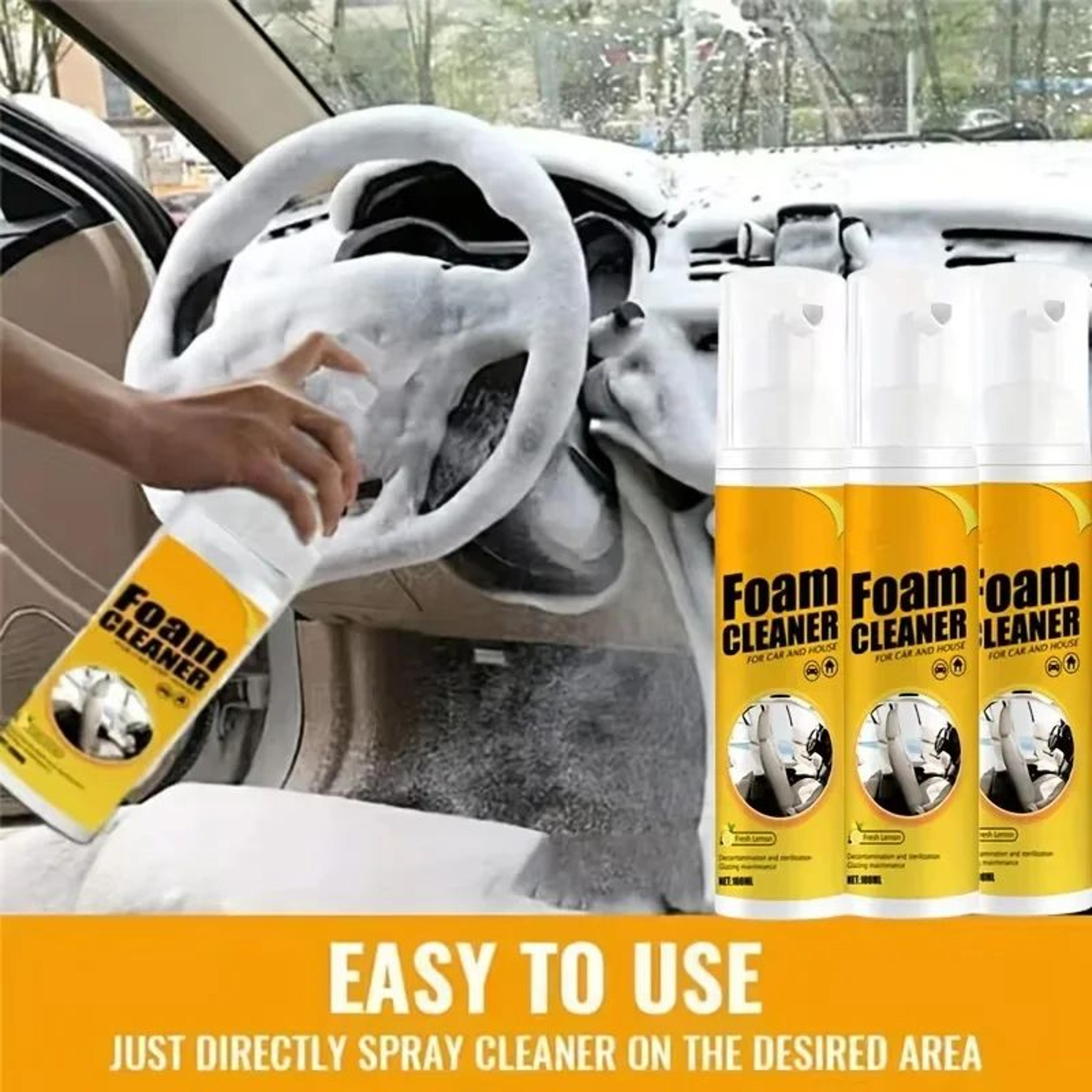 deepclean pro car interior foam cleaner kit – multi-surface car interior cleaner for upholstery, dashboard & trim