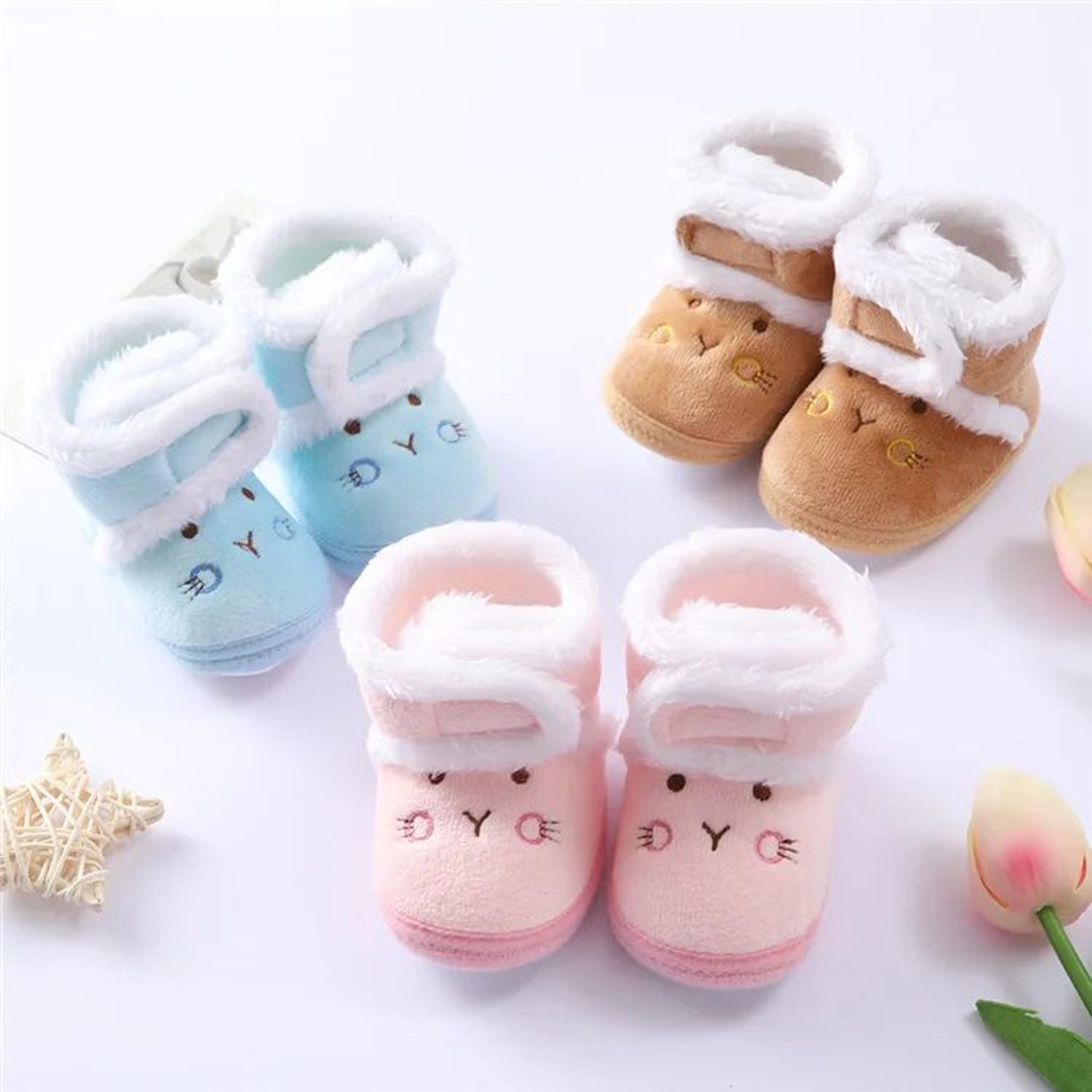 cozystep warm baby winter shoes – soft sole newborn first walker booties