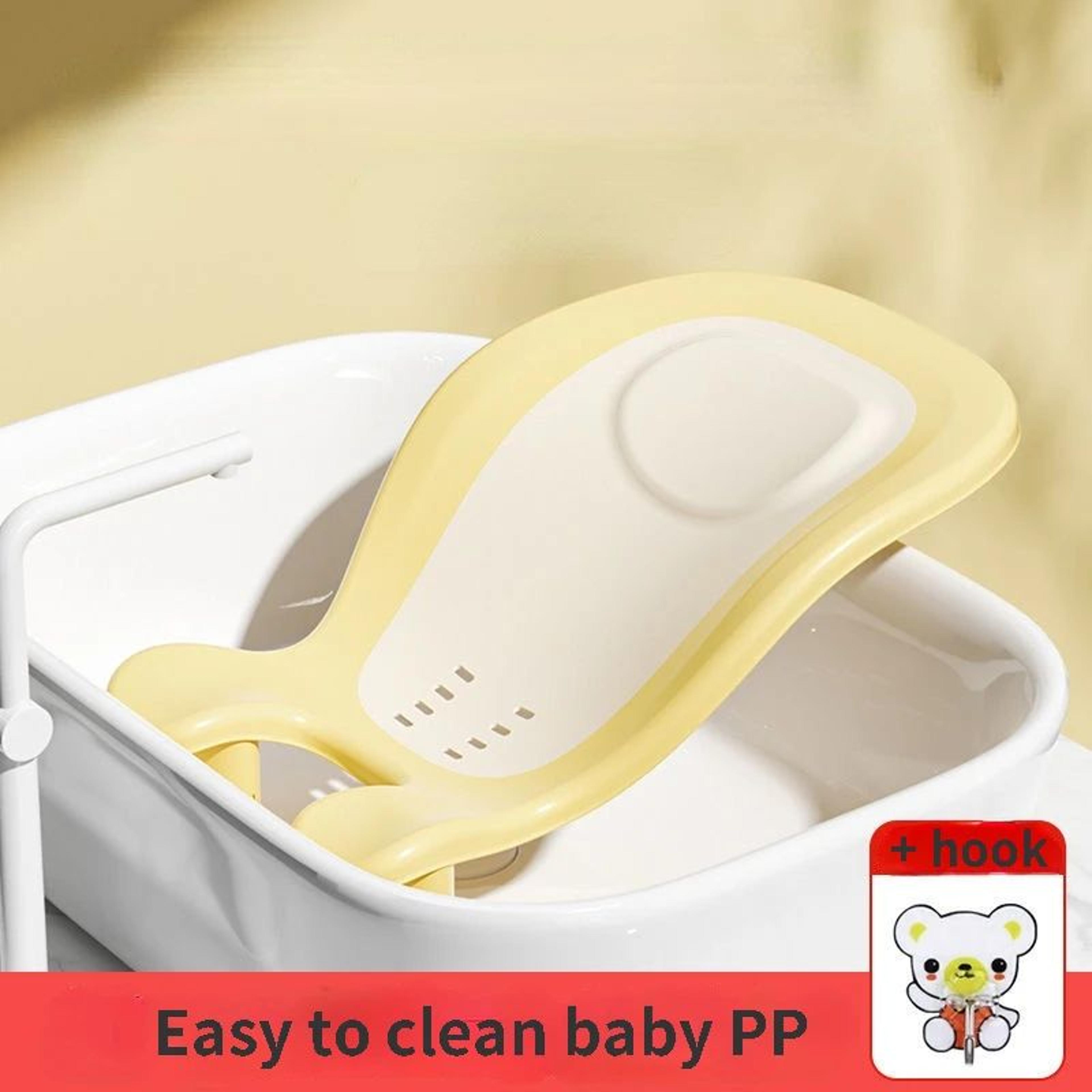 portable non-slip baby bath tub with newborn bath bed support