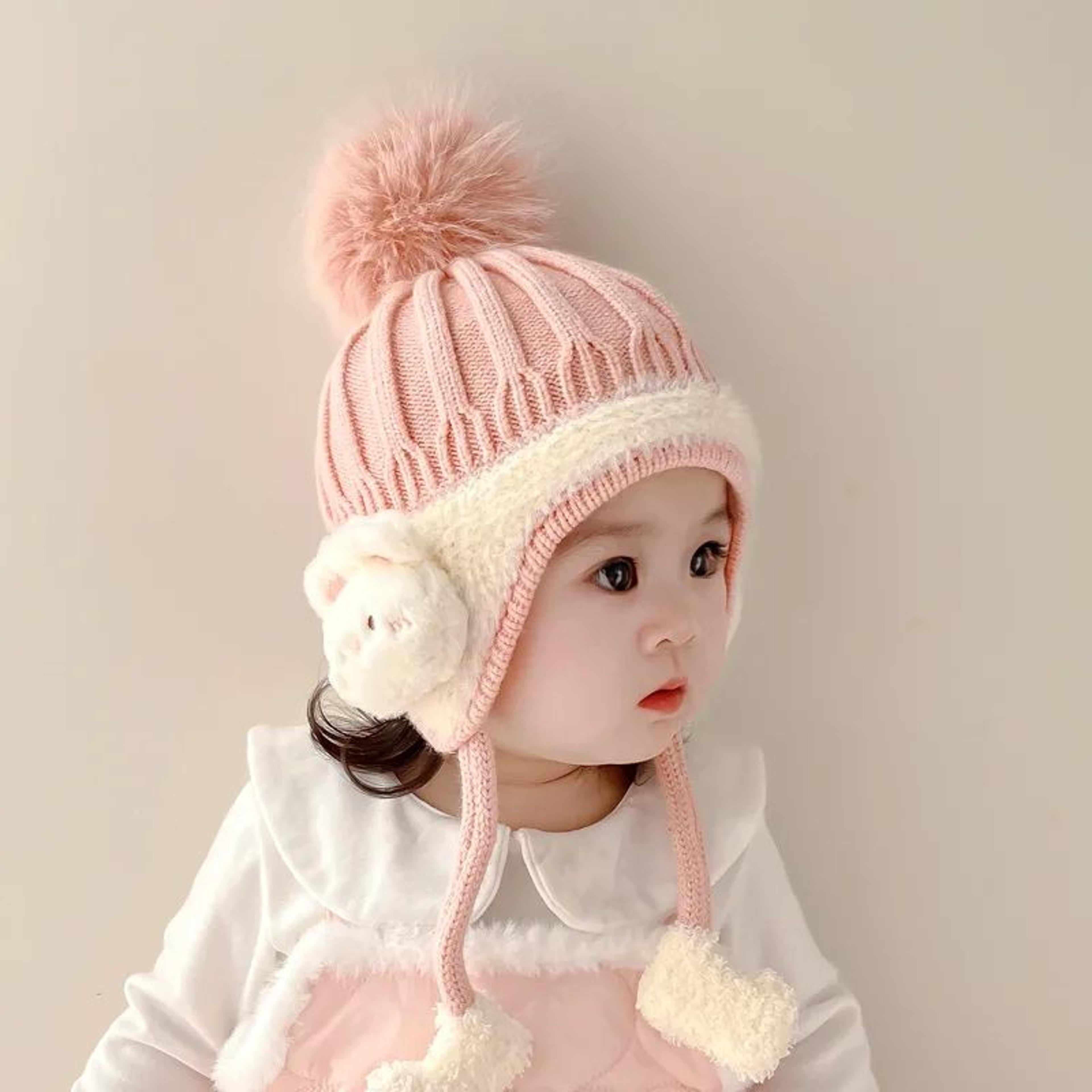 cozy animal toddler earmuff beanie – warm kids winter hat with soft baby earmuffs & plush knit comfort