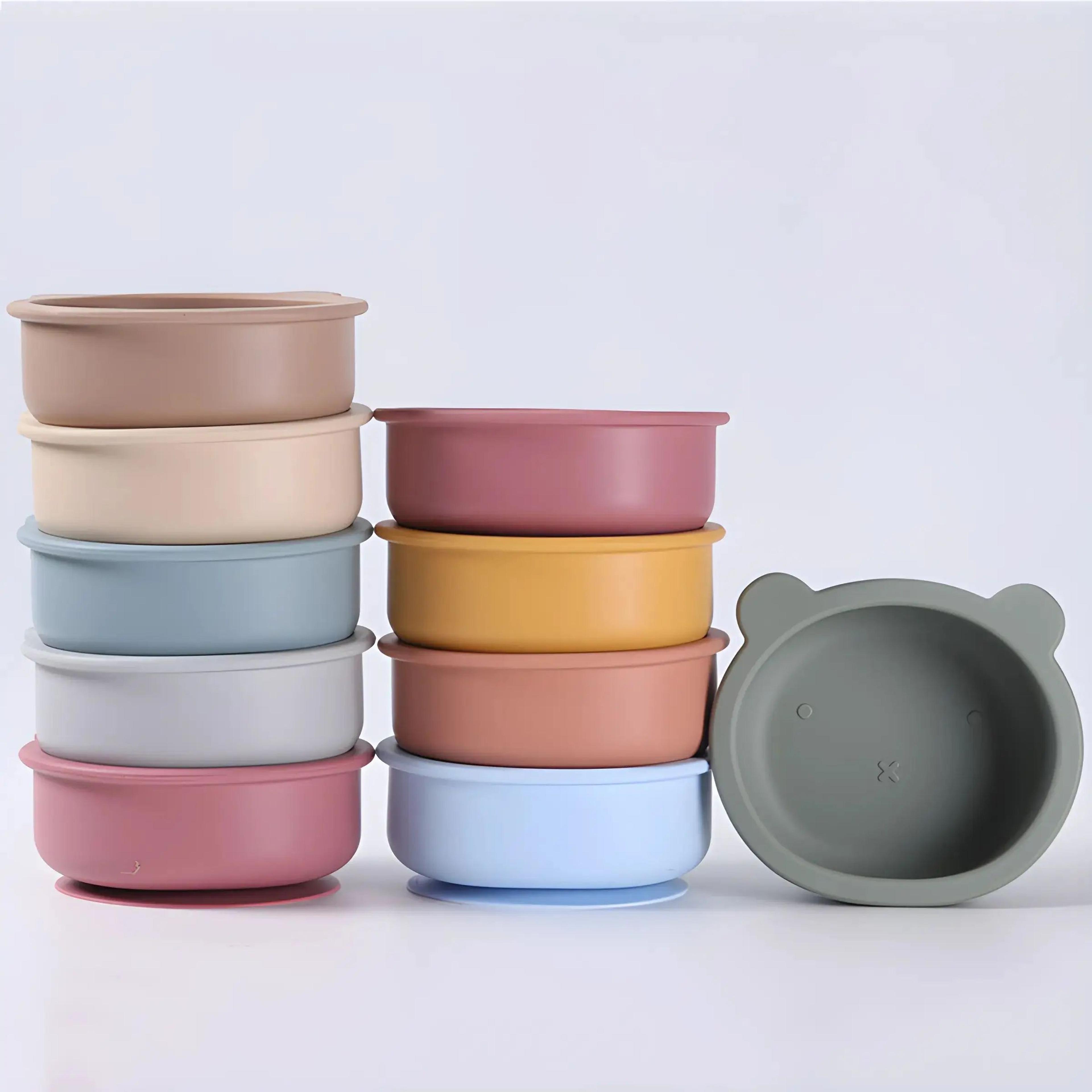 snail silicone baby bowl with suction base for babies and toddlers