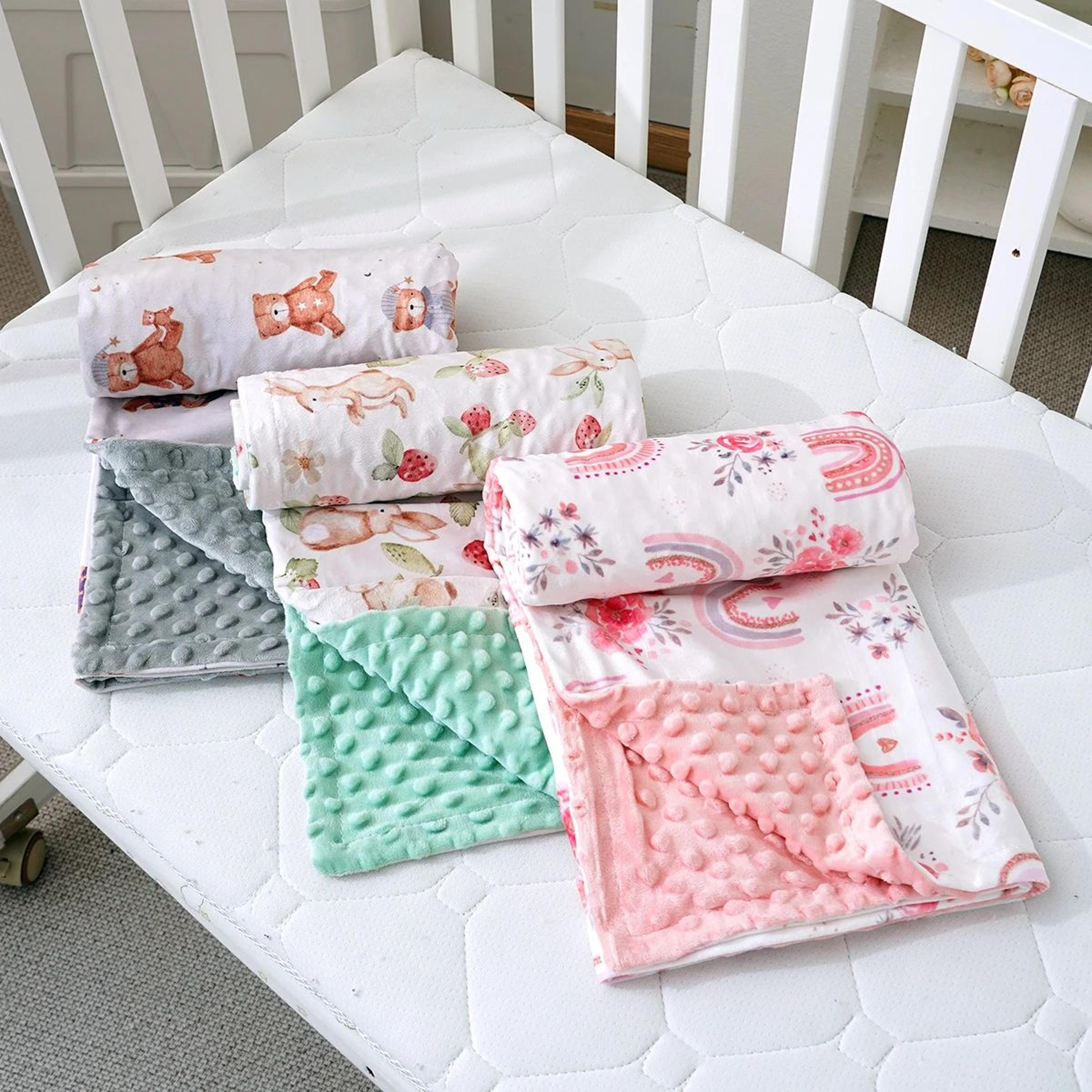 ultra-soft baby blanket – double-layer minky toddler blanket, plush comfort 30x40inch