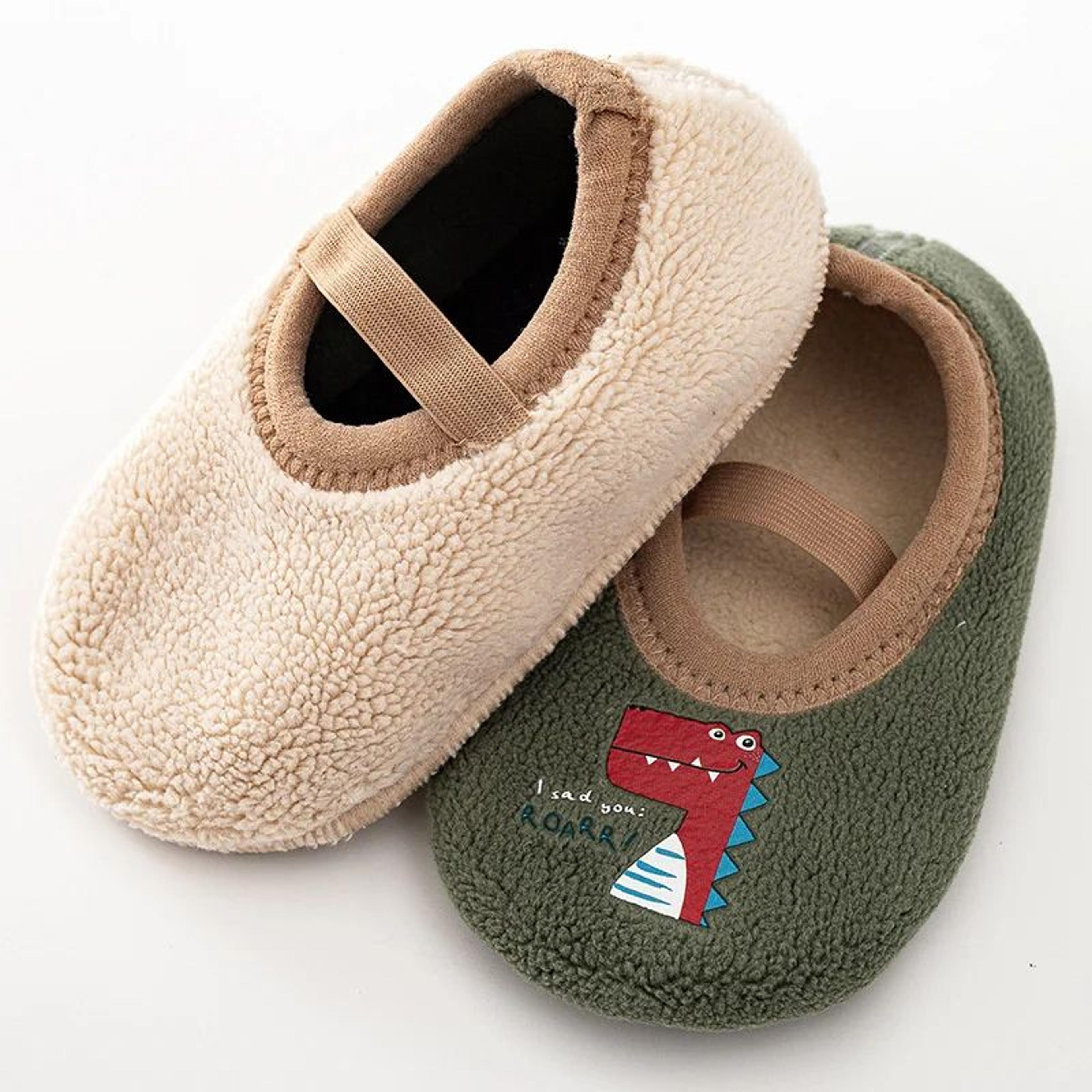 cozygrip cartoon baby anti-slip walking shoes with rubber sole