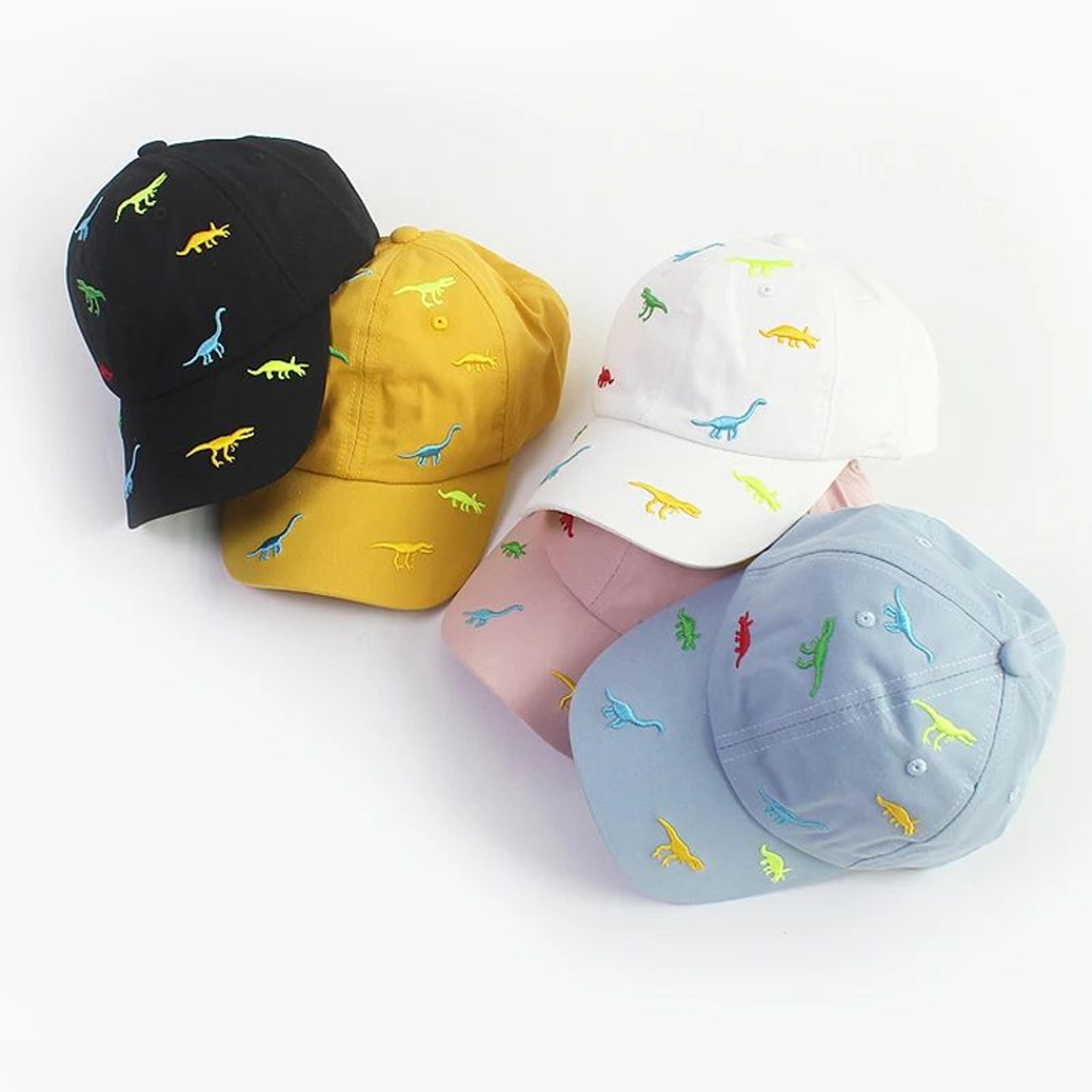 dinosaur embroidered baby baseball cap for boys & girls – adjustable toddler sun hat