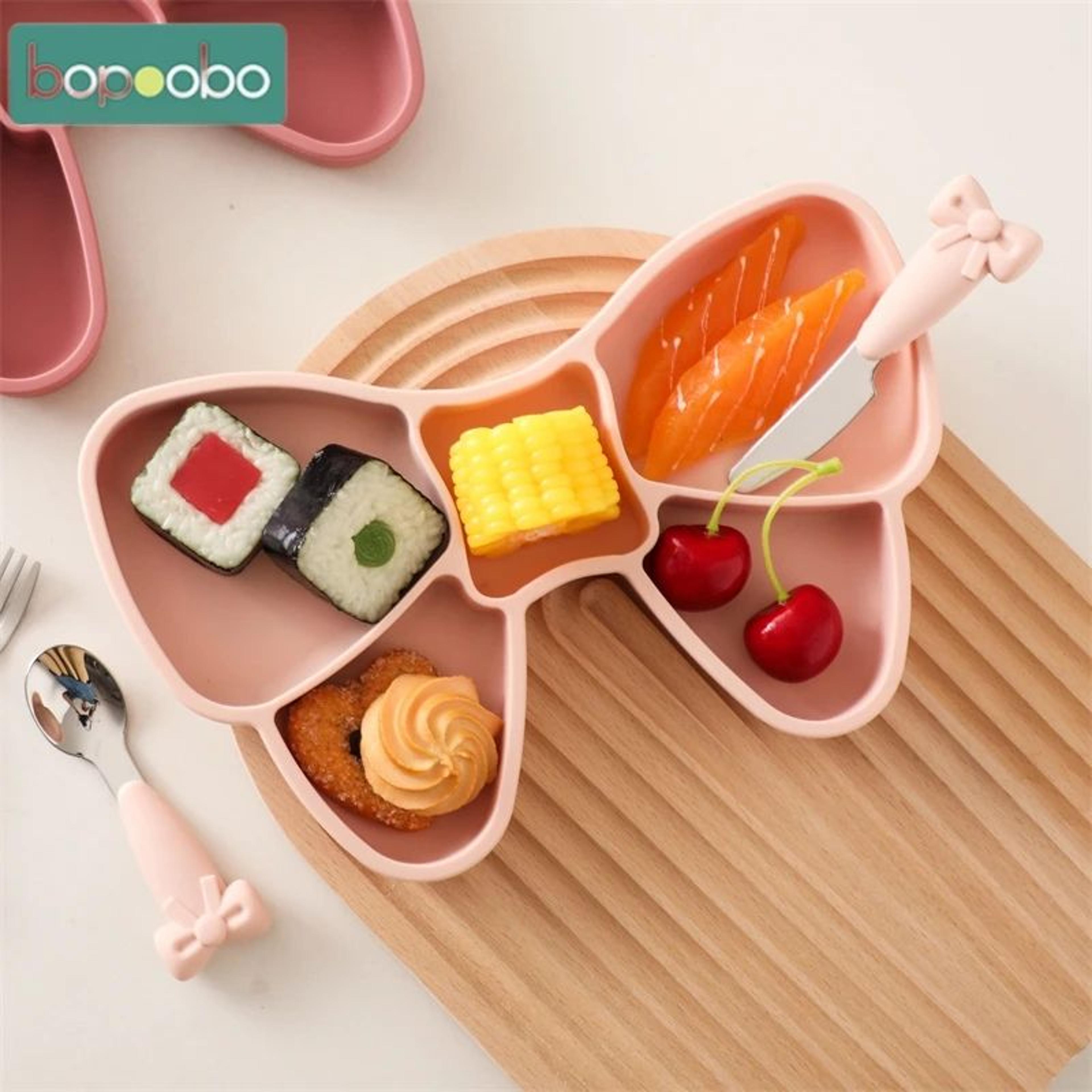 silicone baby feeding set – bpa free non-slip bowl & baby weaning utensils