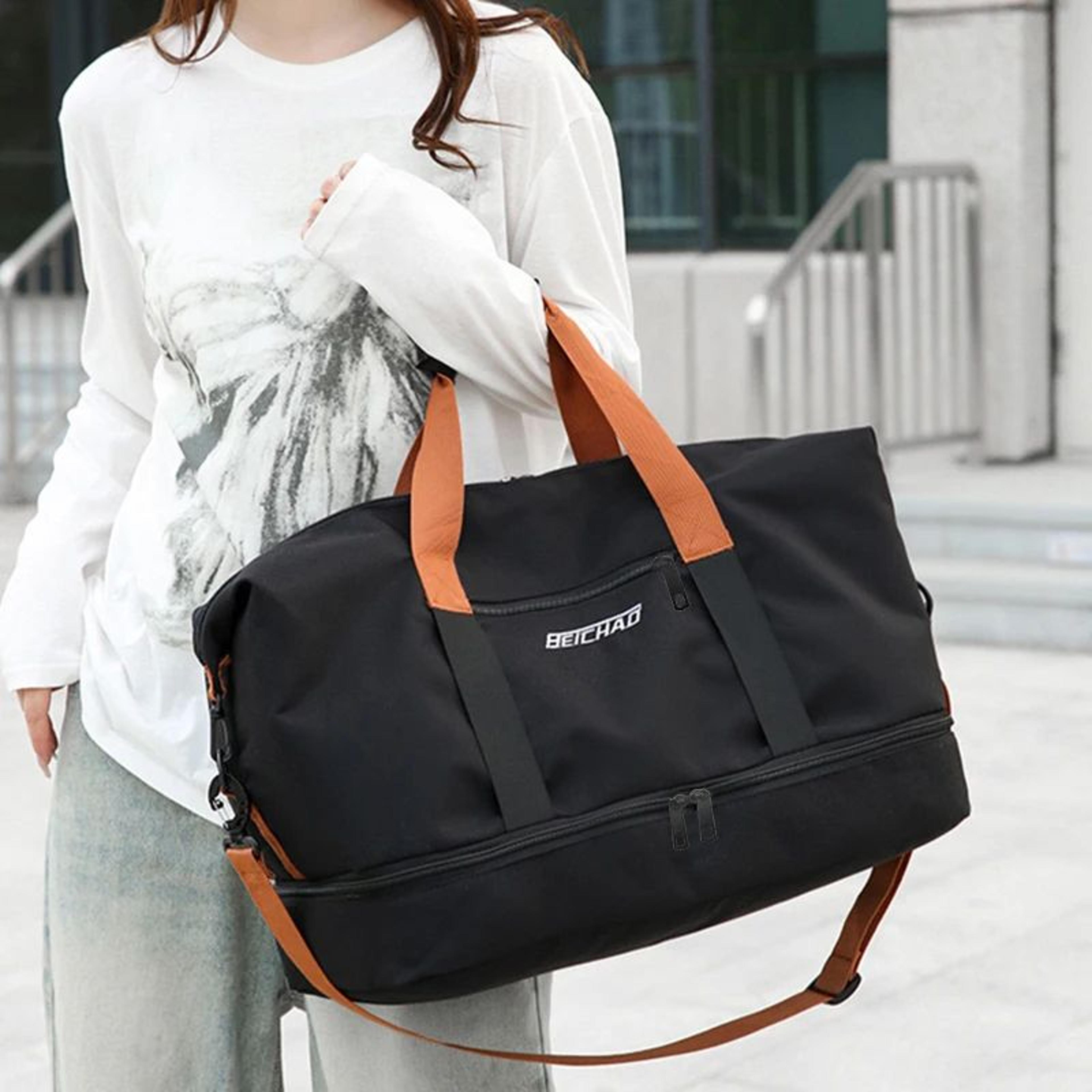 minimalist travel backpack carry on – neutral unisex weekend luggage bag