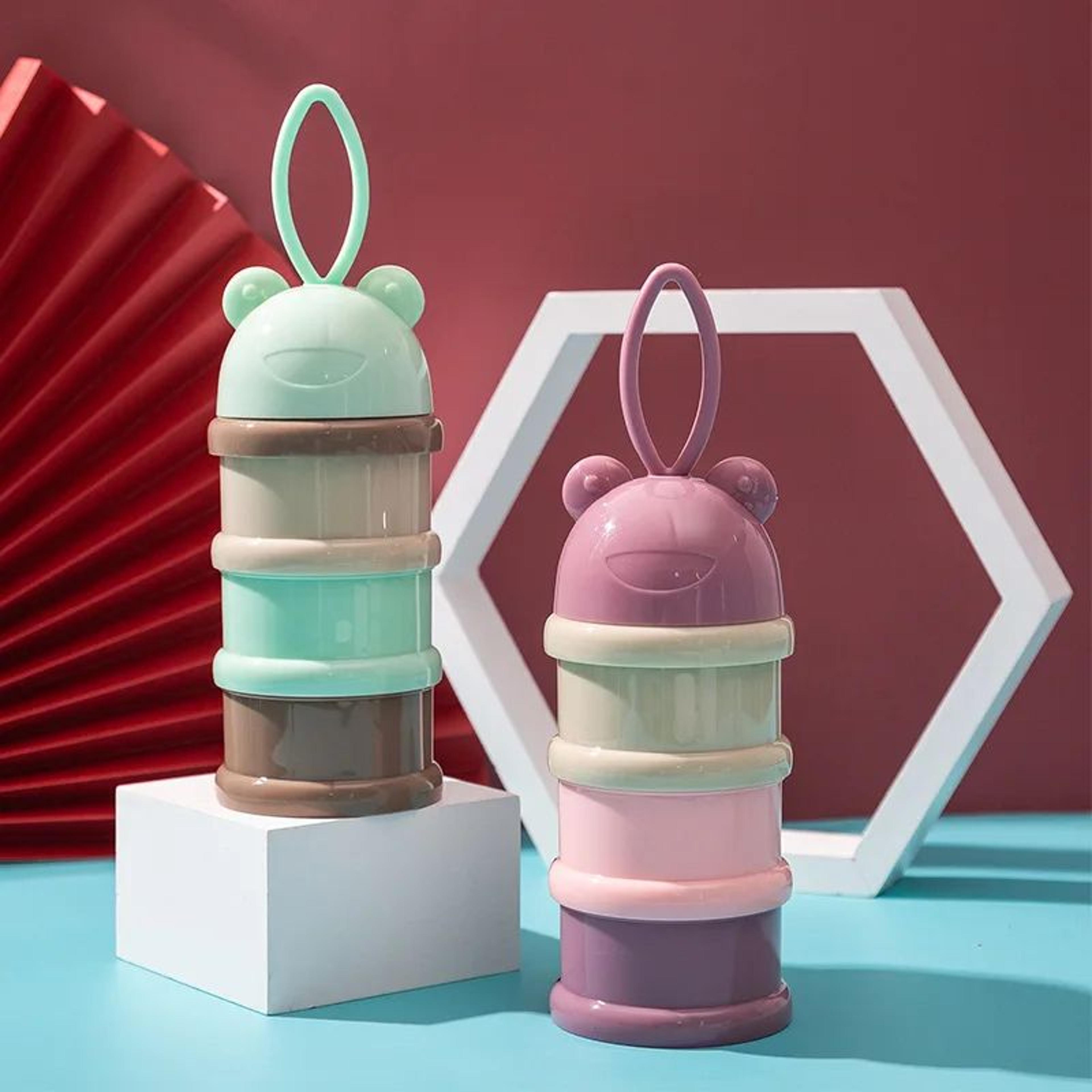 3-tier baby formula dispenser & portable snack container for travel