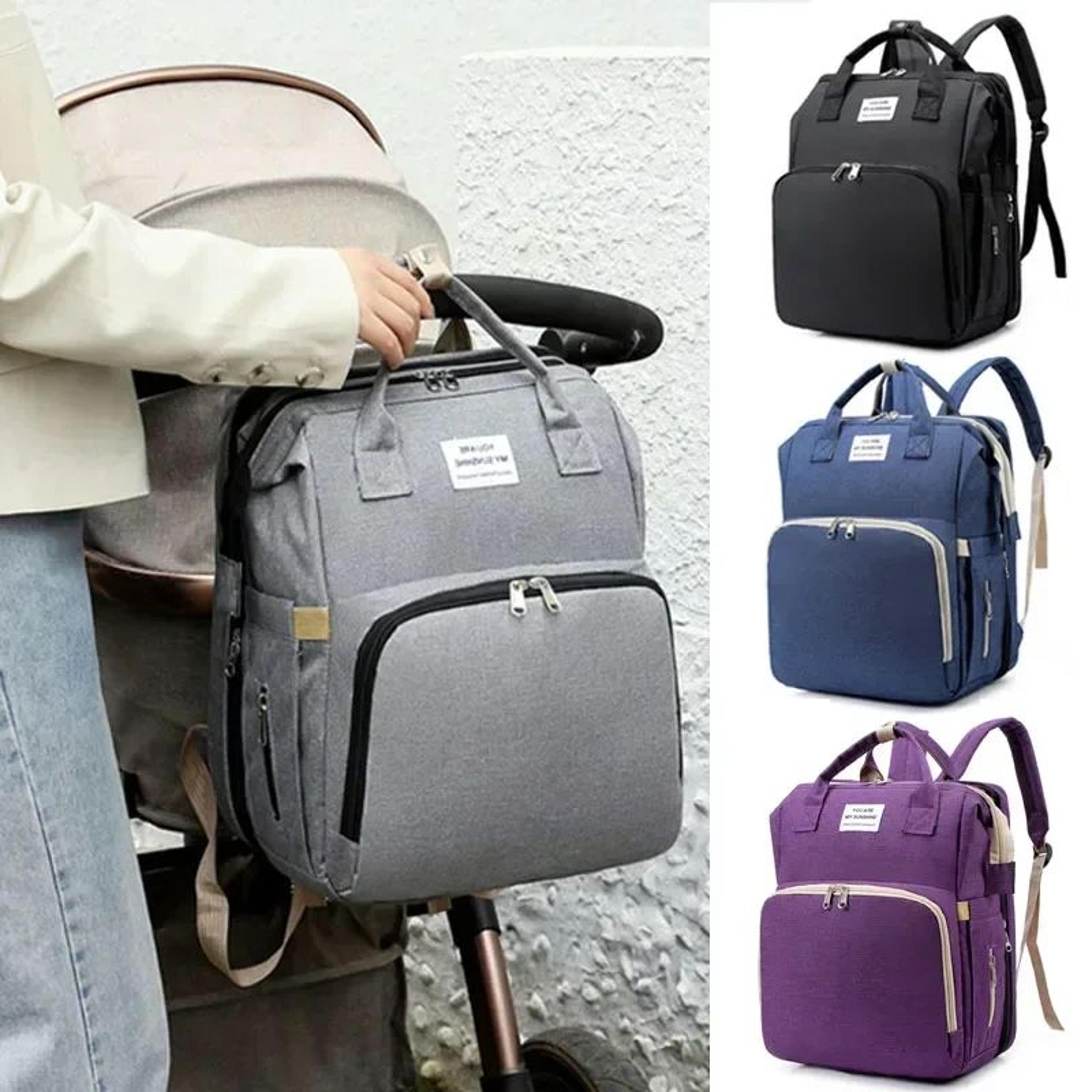 all-in-one diaper bag backpack with changing mat & large capacity storage