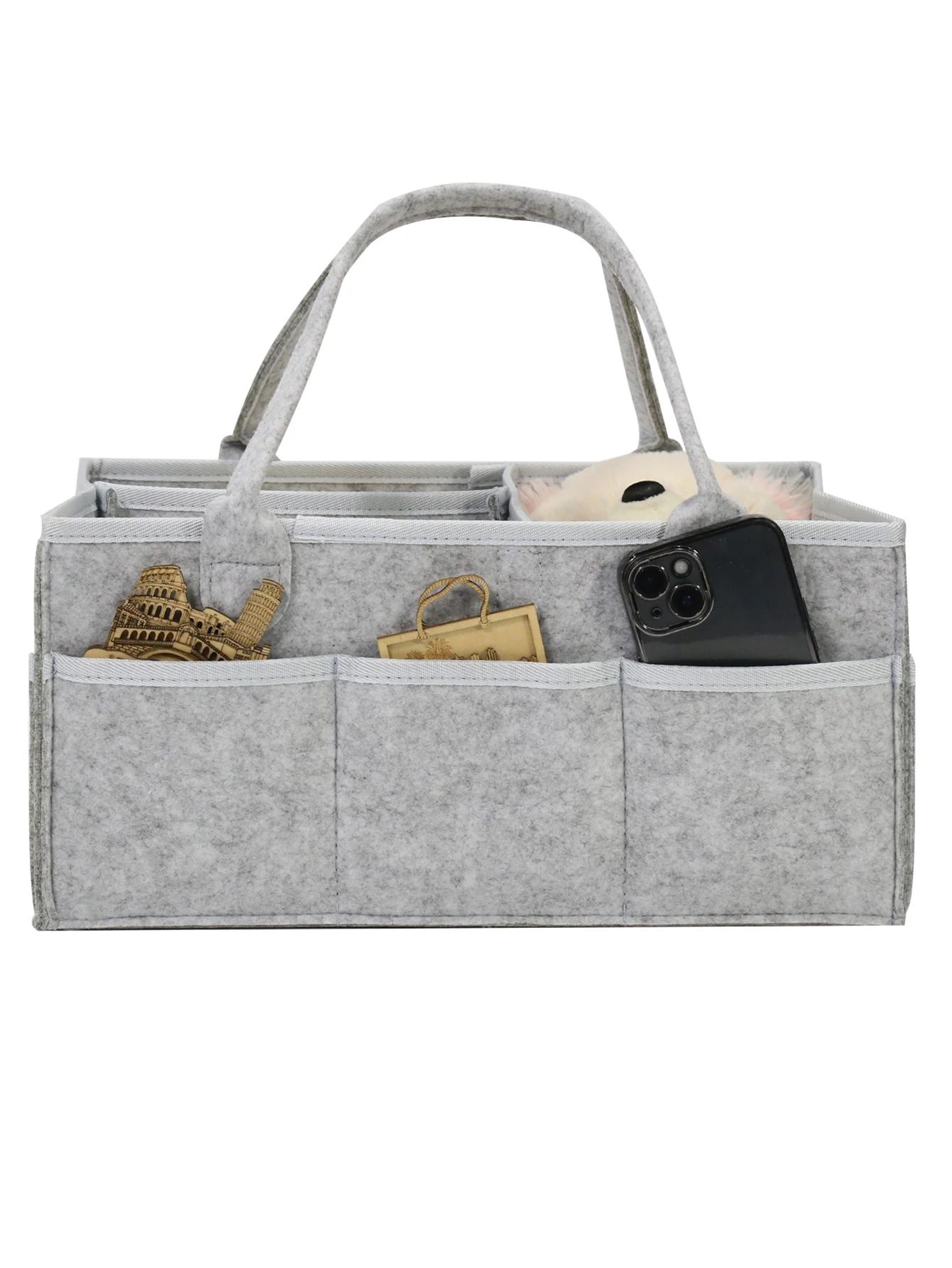 multi-pocket stroller organizer bag – portable mommy stroller tote & diaper storage