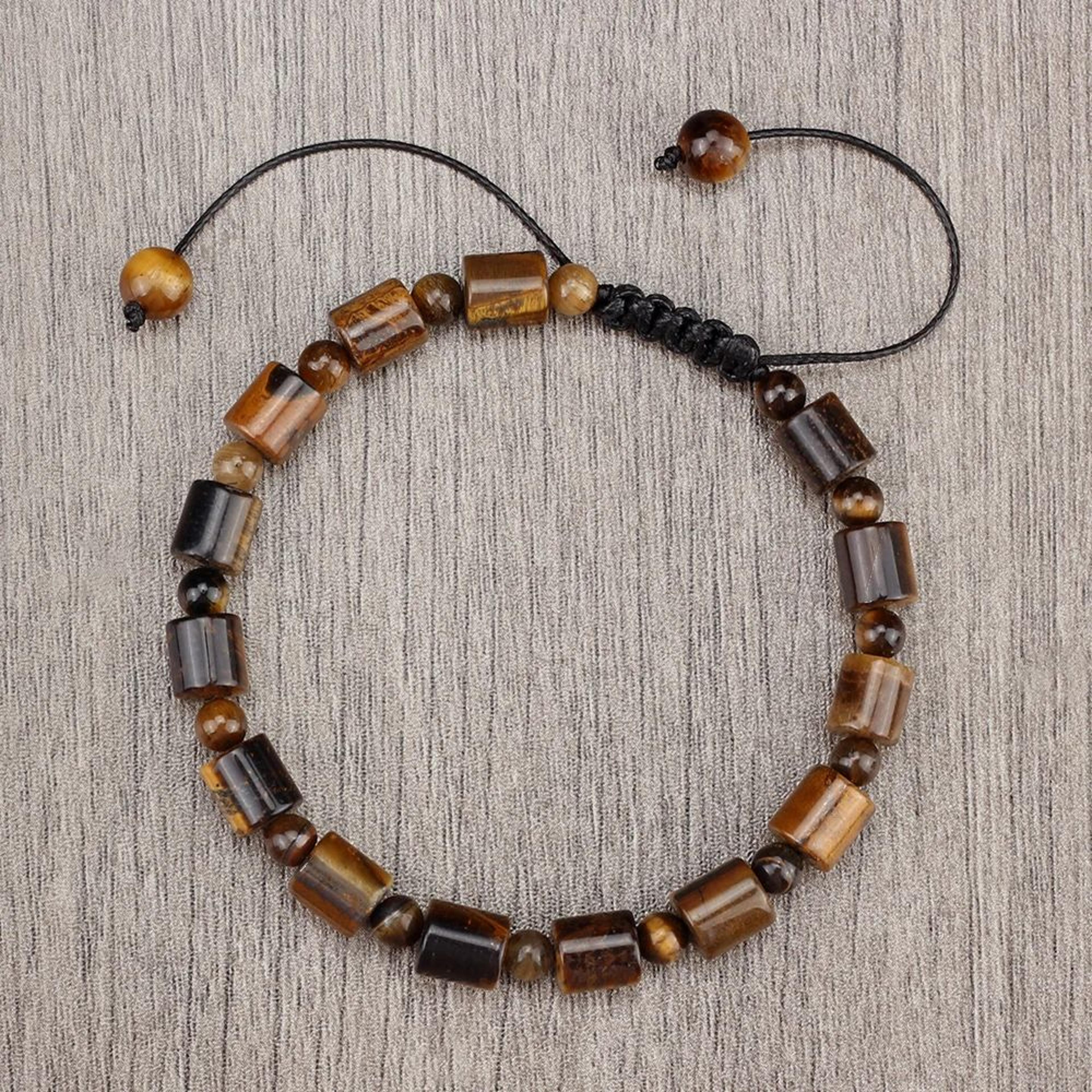 tiger eye bracelet for men and women natural stone agate beaded bracelet