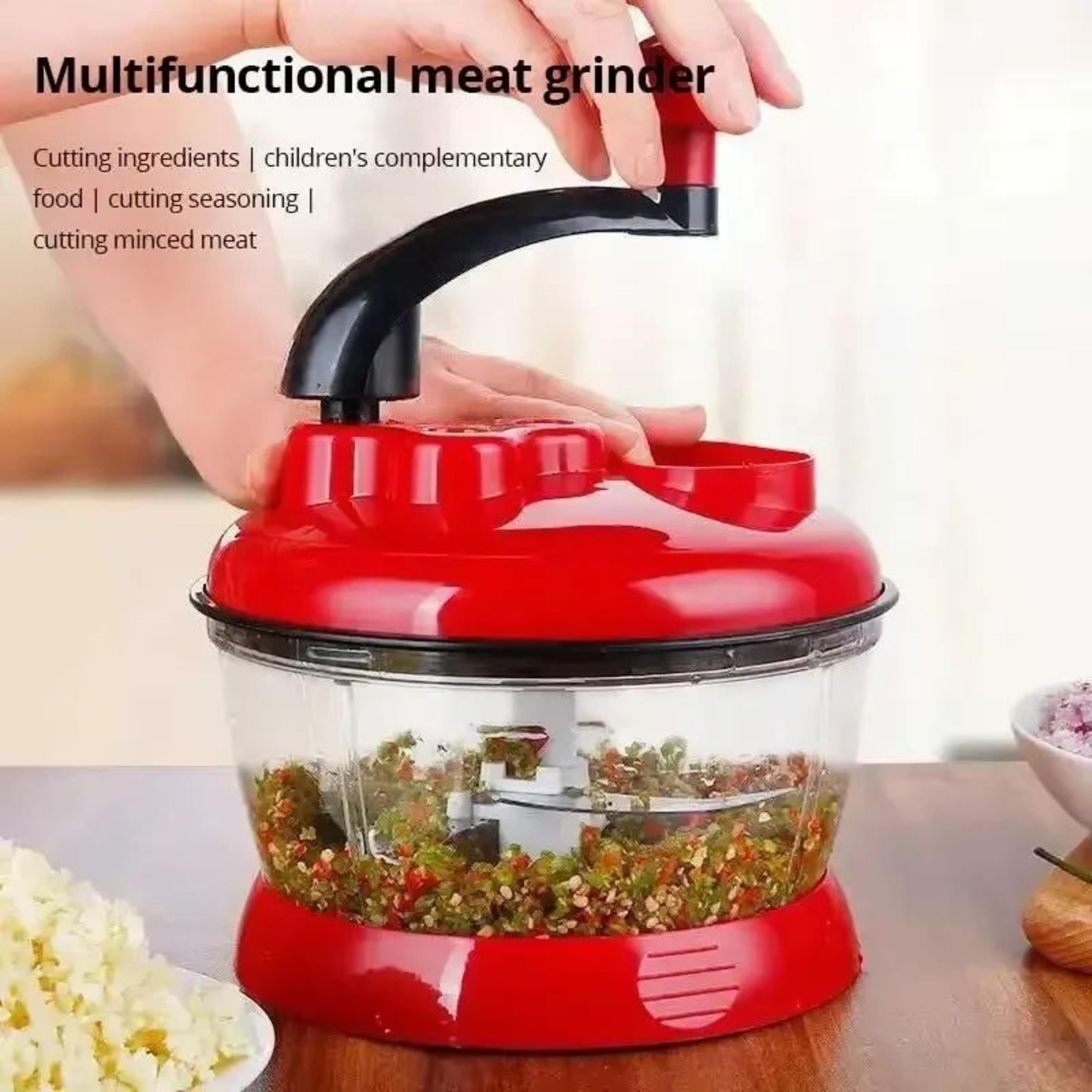 manual food processor vegetable chopper & garlic slicer – compact hand-powered kitchen tool