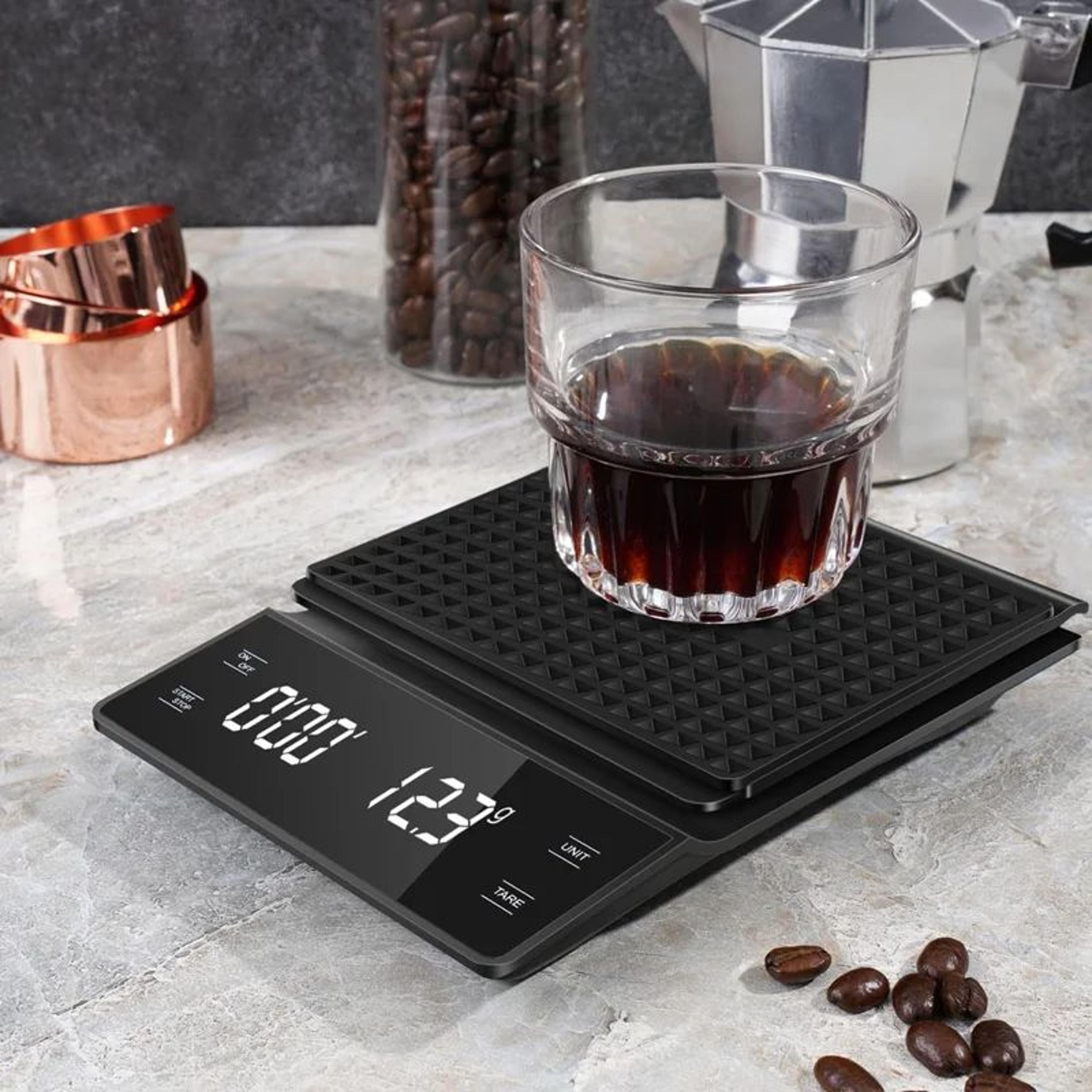 precision brew digital coffee scale with timer for espresso & pour over
