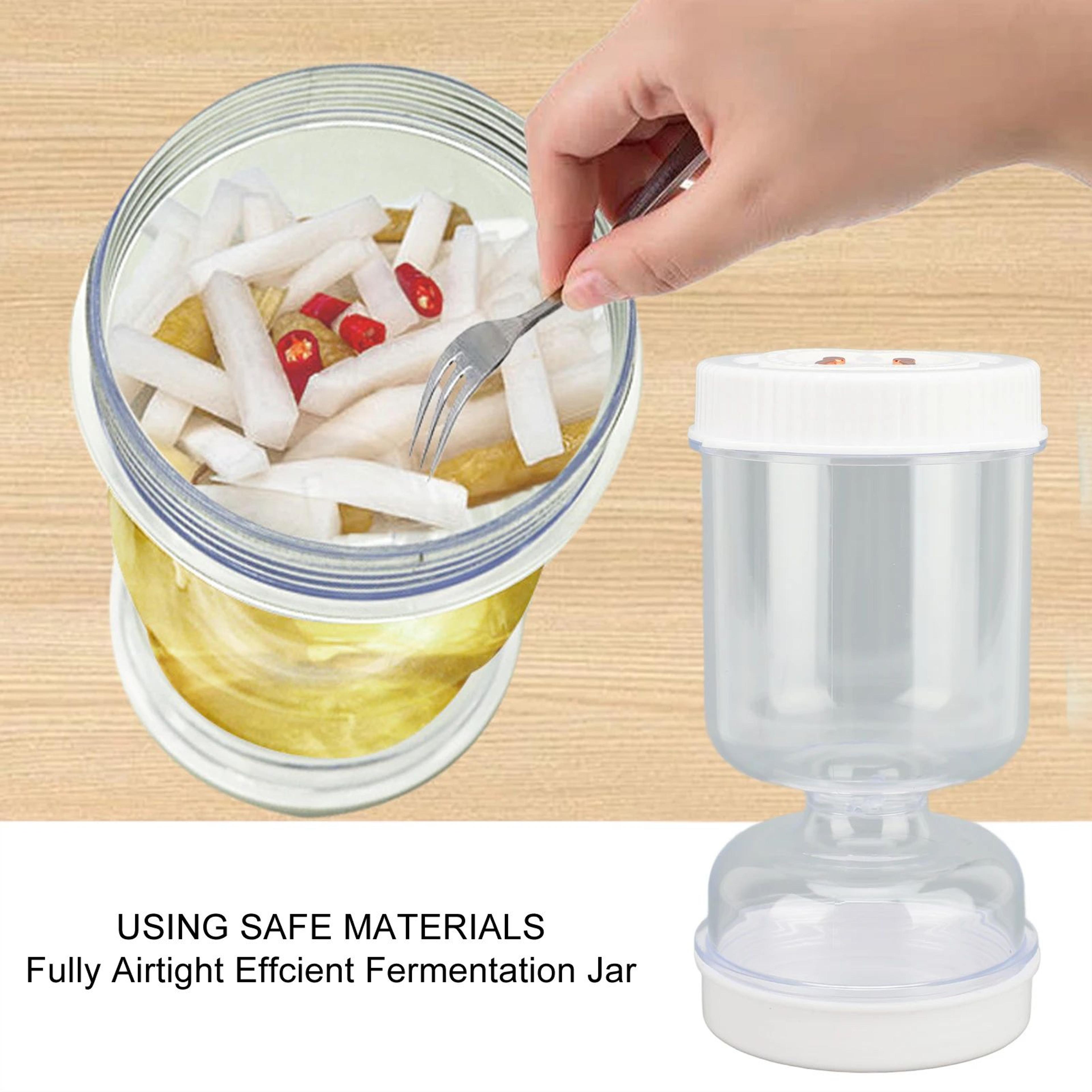 flip & drain pickle jar with strainer – leakproof hourglass olive separator container