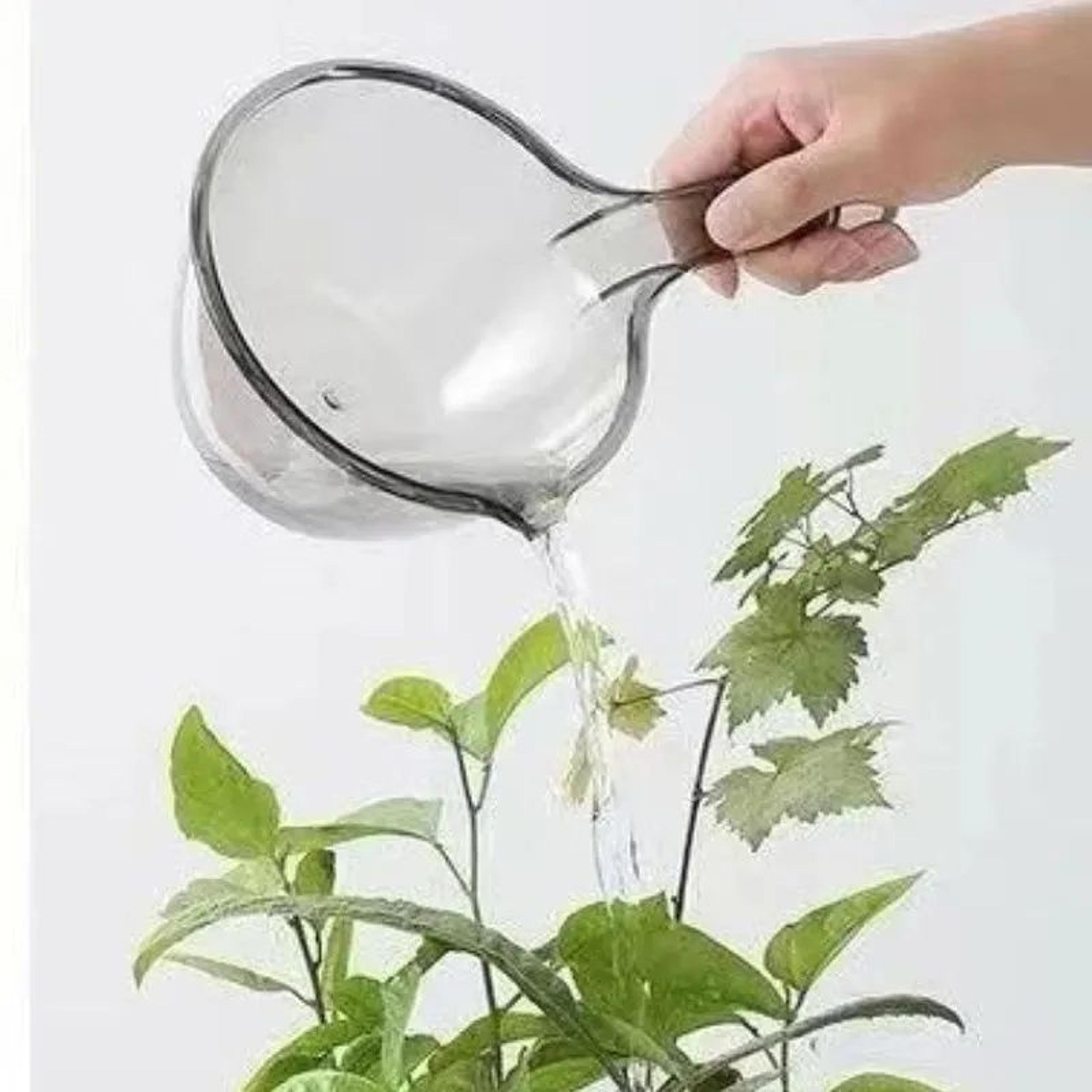 clearflow plastic water ladle with long handle – transparent multi-use kitchen & bath scoop