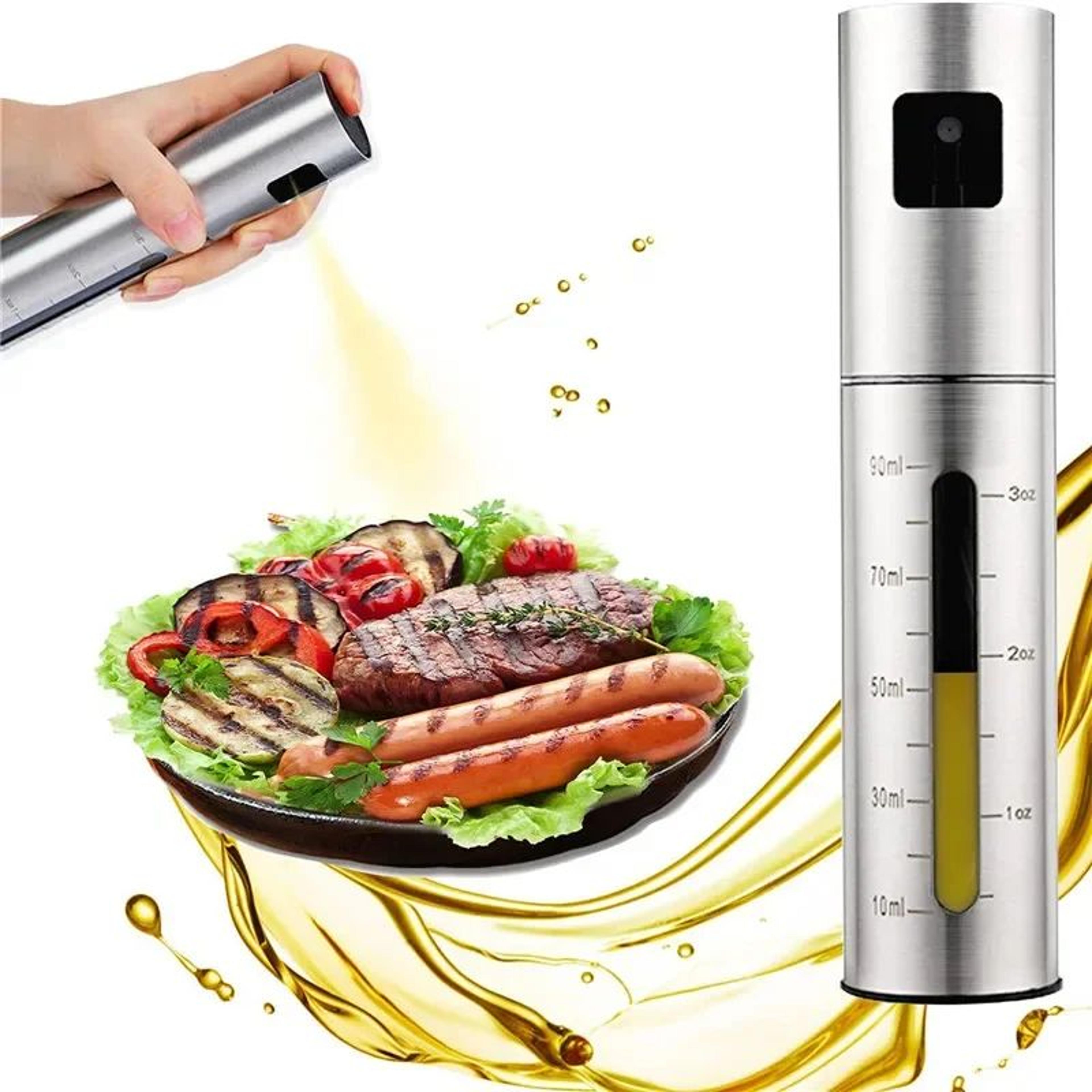 premium olive oil sprayer bottle – stainless steel cooking oil mister for bbq & kitchen precision