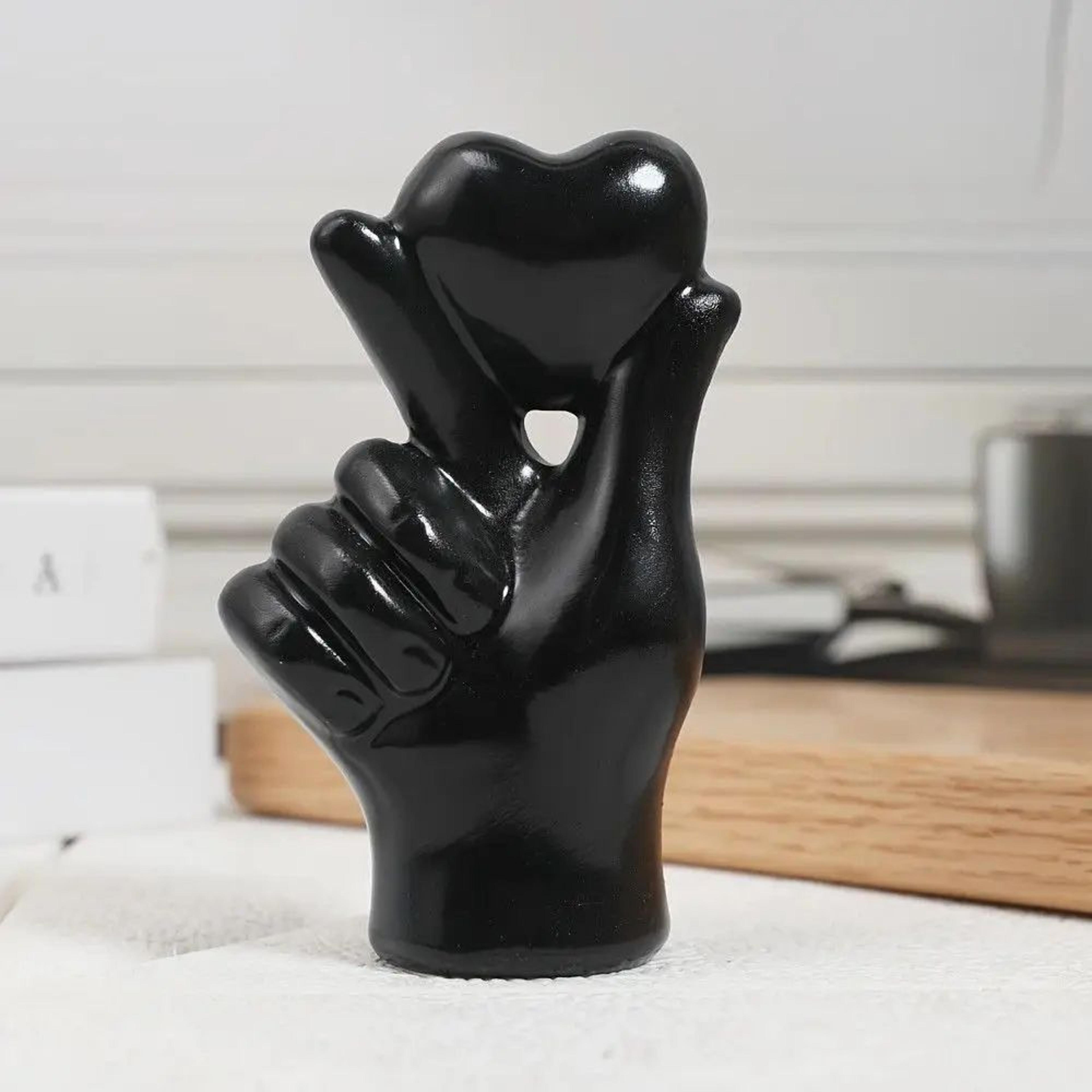 modern resin love gesture sculpture for romantic home decor