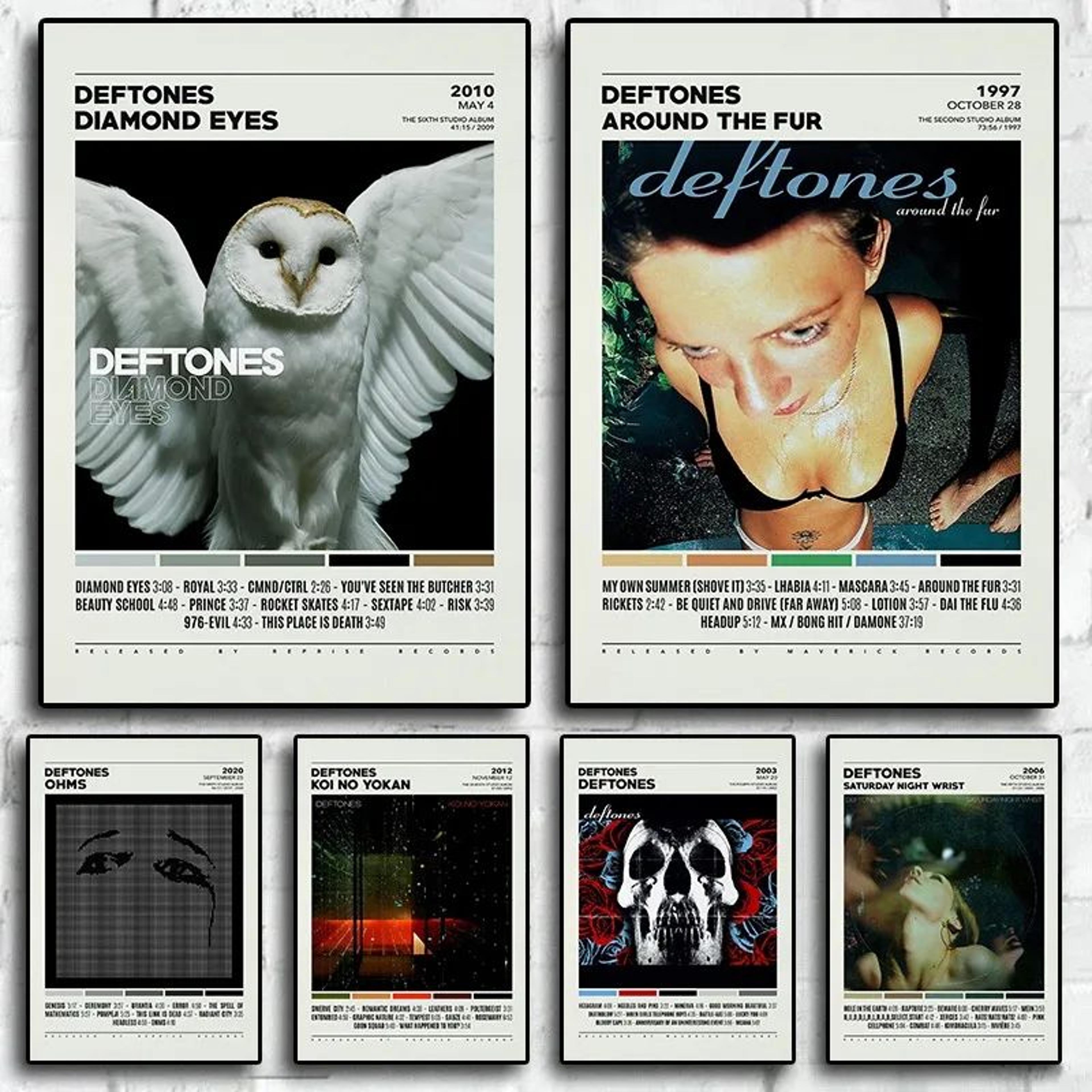 deftones album cover canvas wall art – around the fur music band poster print