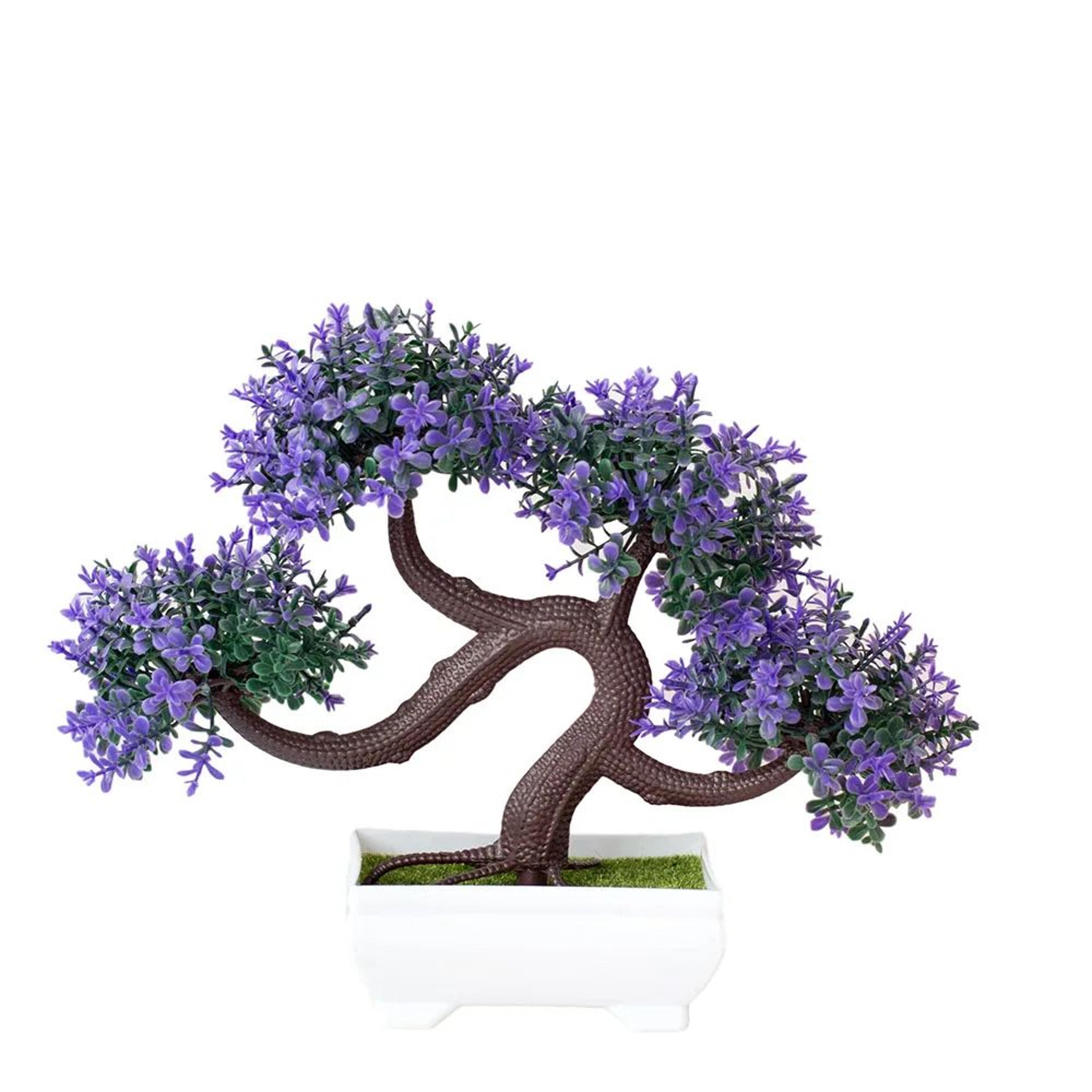 artificial bonsai plant in pot for desk plant decor and zen home styling