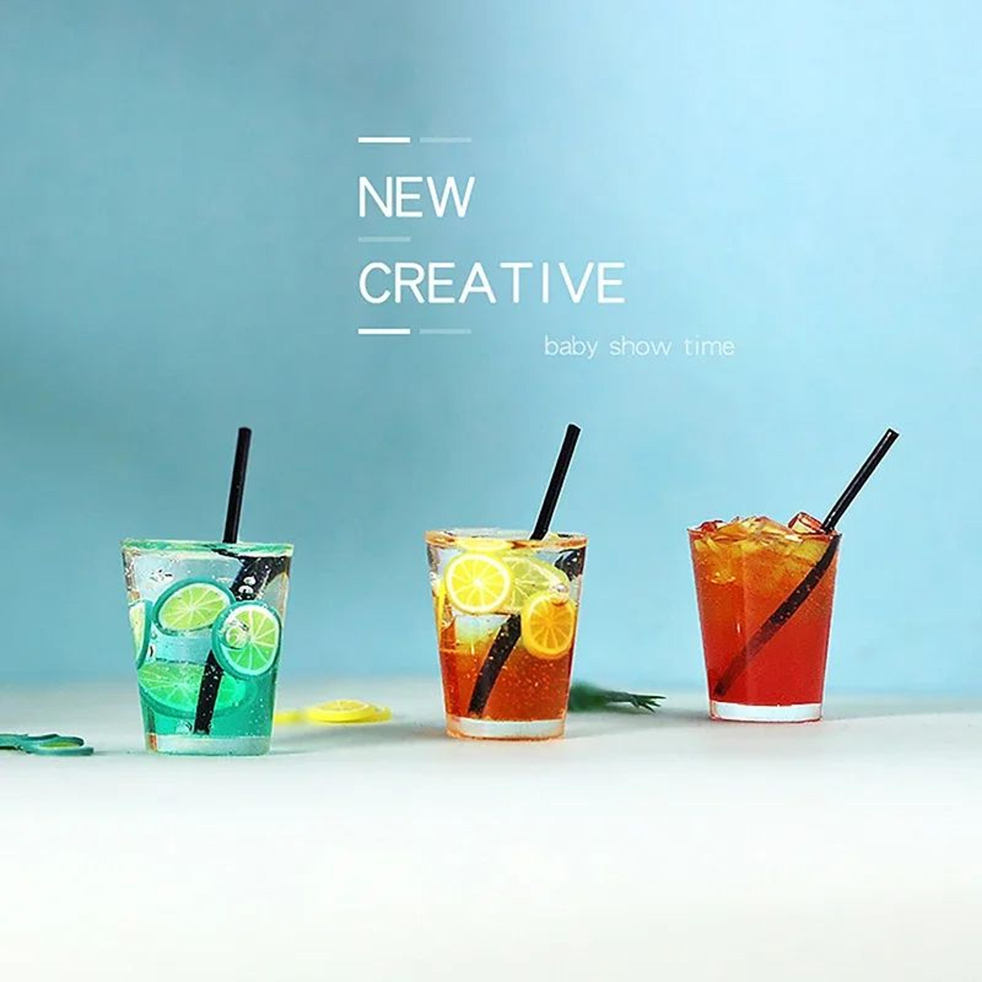 miniature cocktail drinks for dollhouse decor, dollhouse accessories