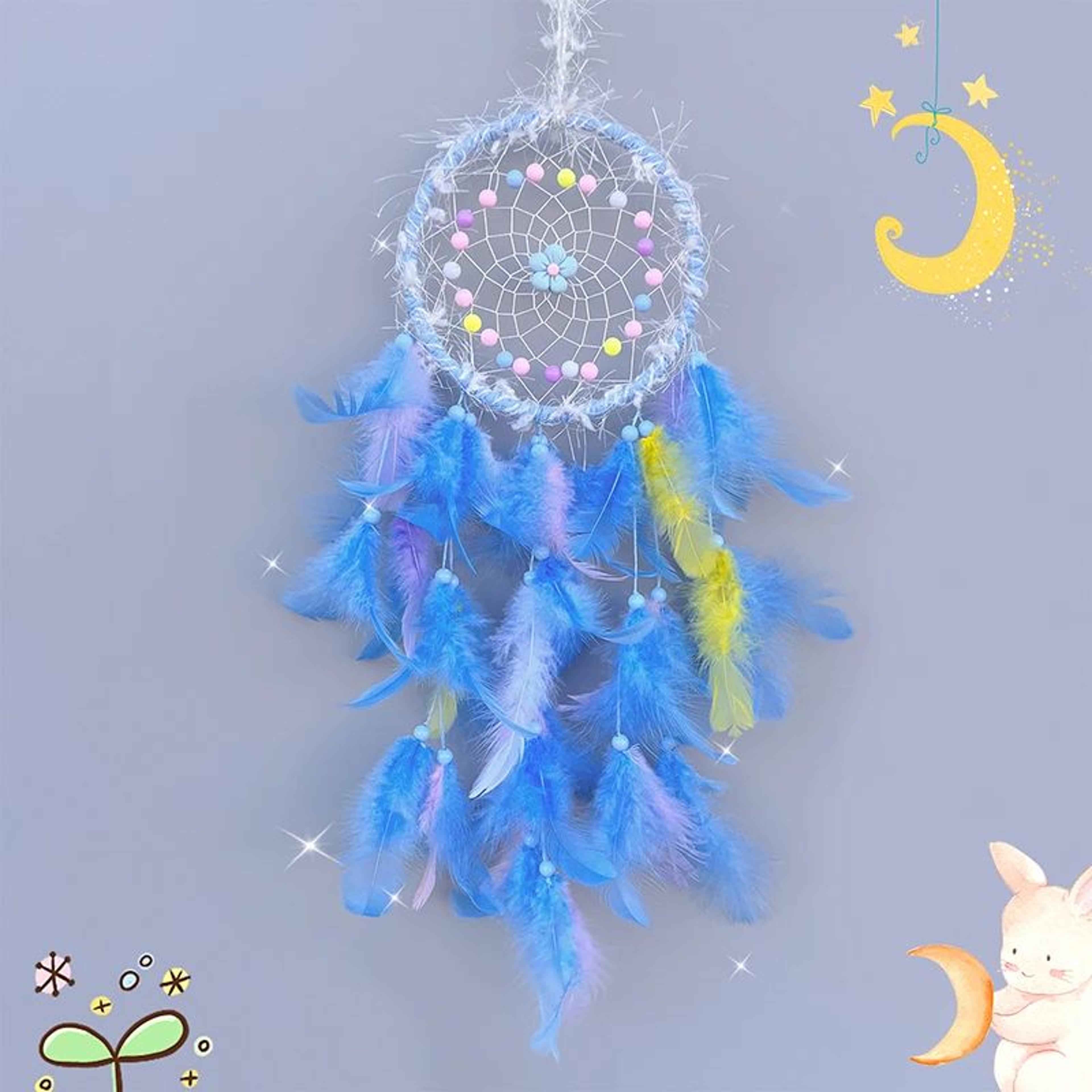 handmade dream catcher wind chime – boho wall hanging & car decor ornament