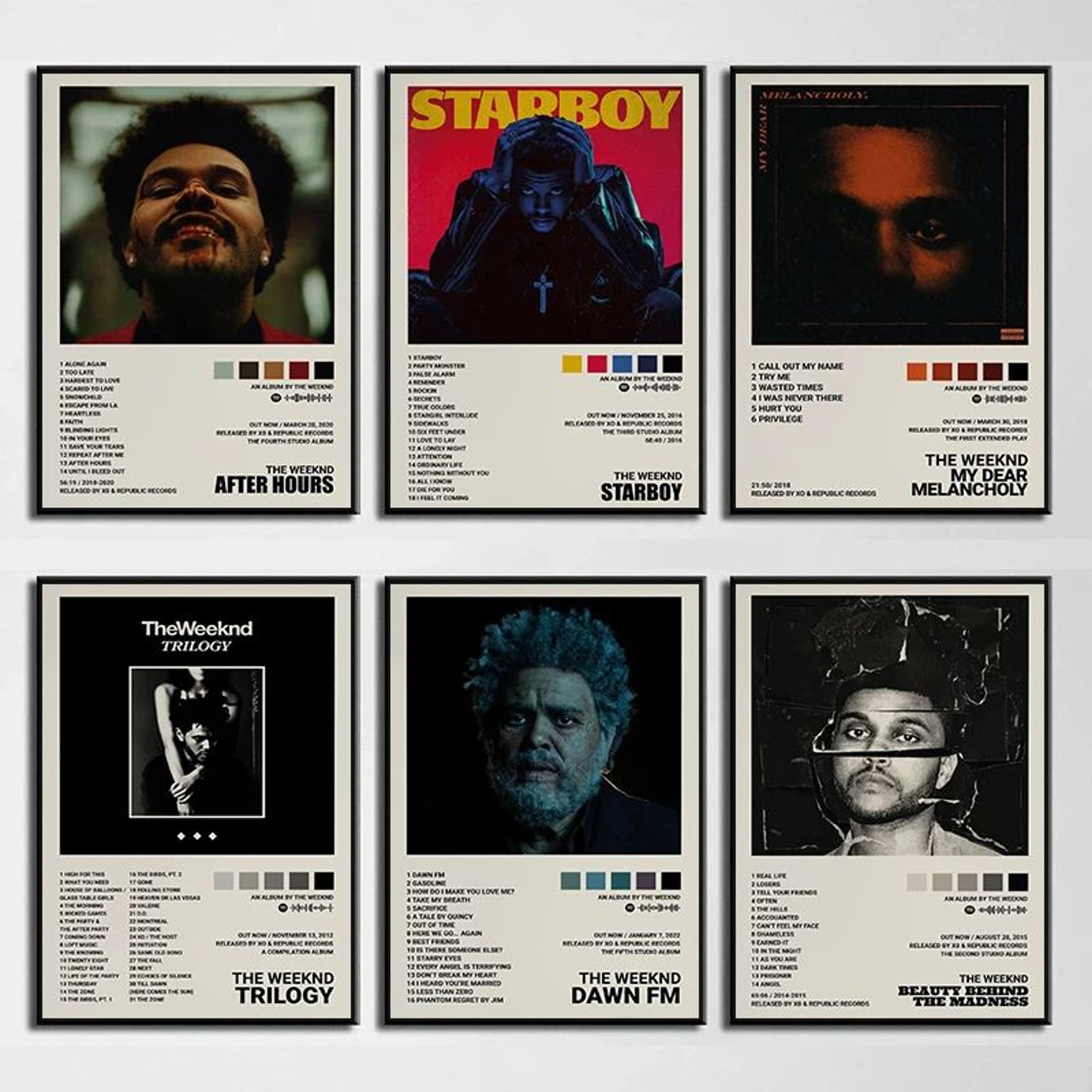 the weeknd album canvas wall art – hip hop music poster for modern home decor