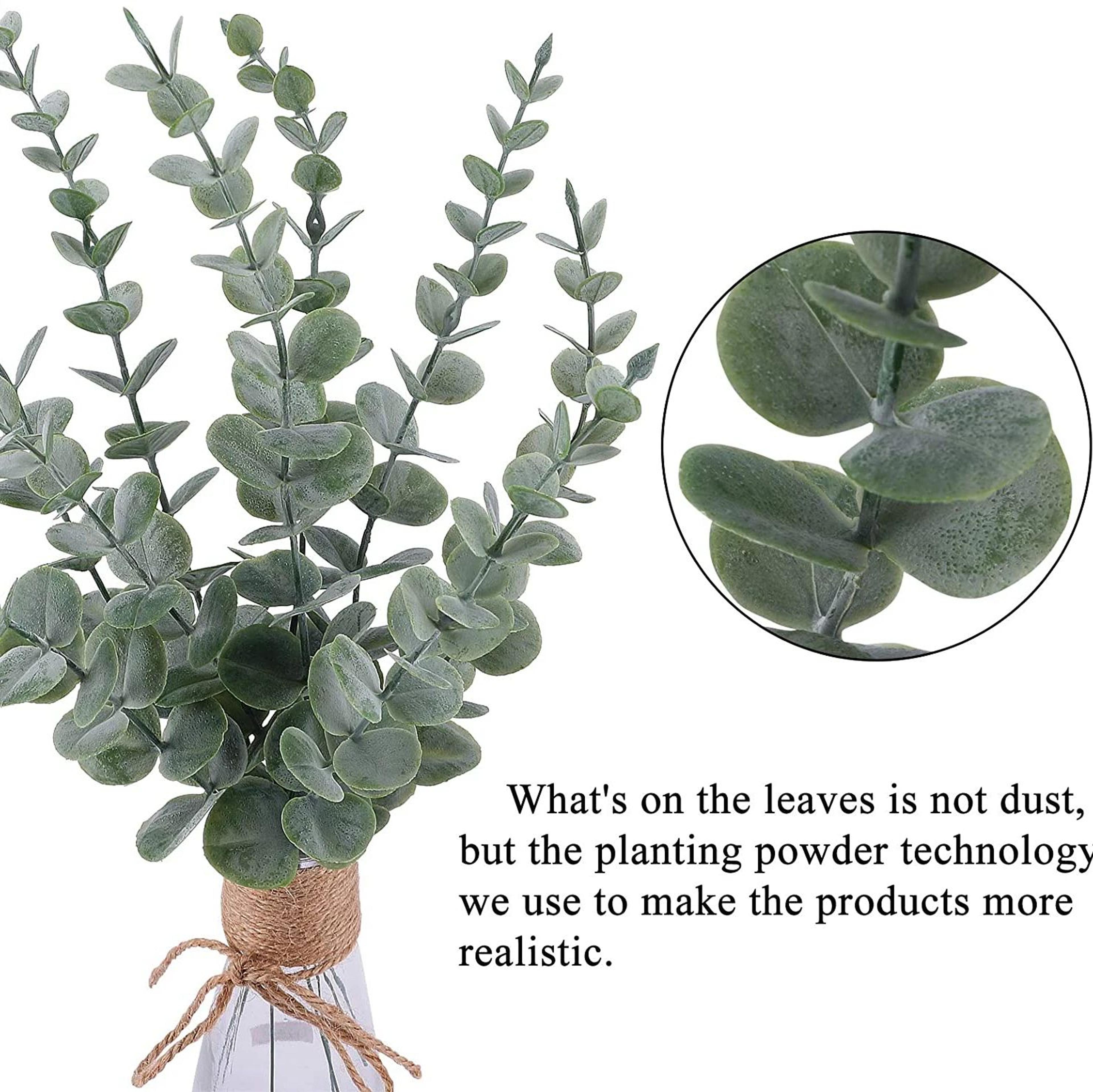 artificial eucalyptus leaves bundle for vases, weddings and diy decor