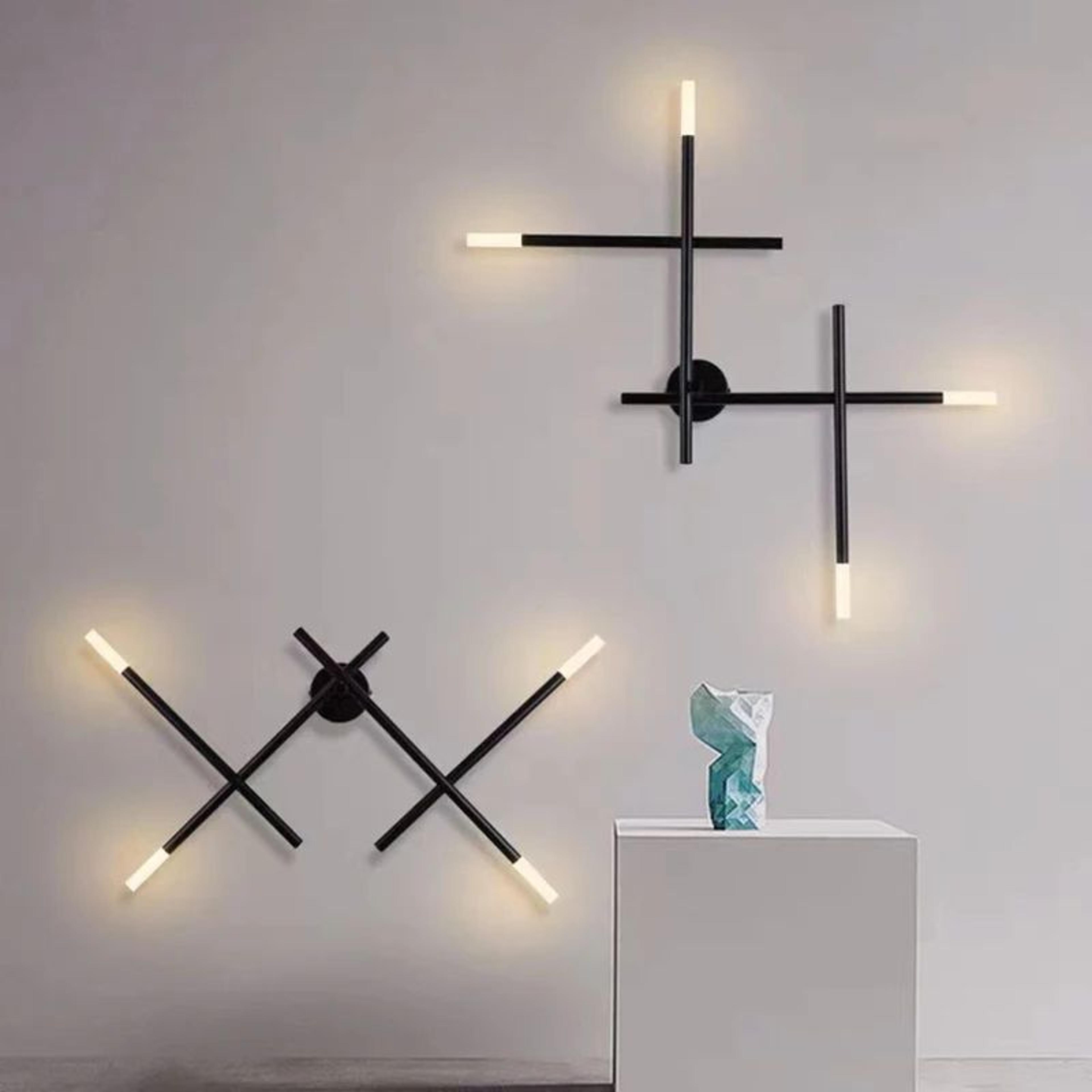 nordic led wall lamp cross sconce for bedroom, living room & bedside decor