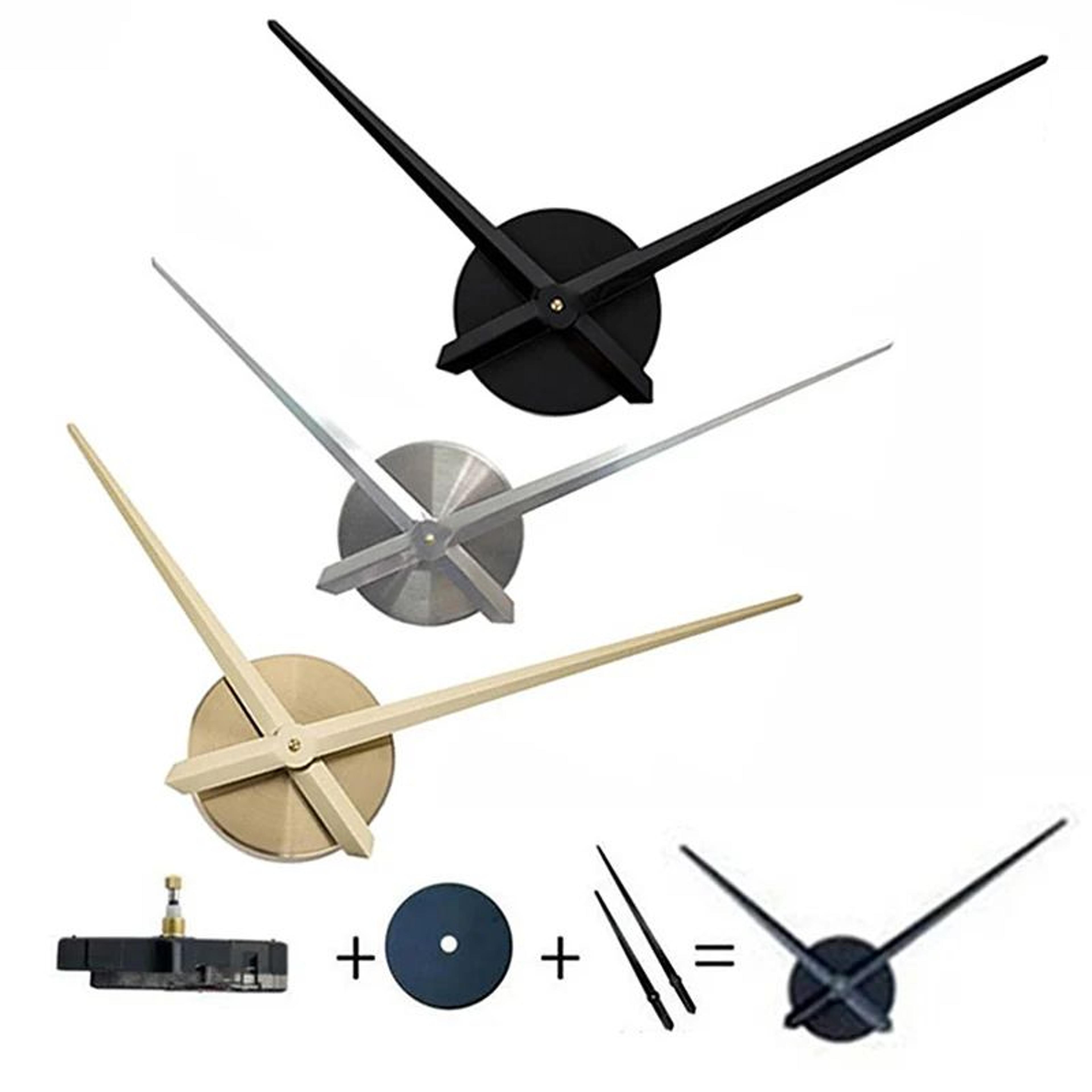 modern diy large wall clock hands with quiet quartz mechanism for minimalist home decor