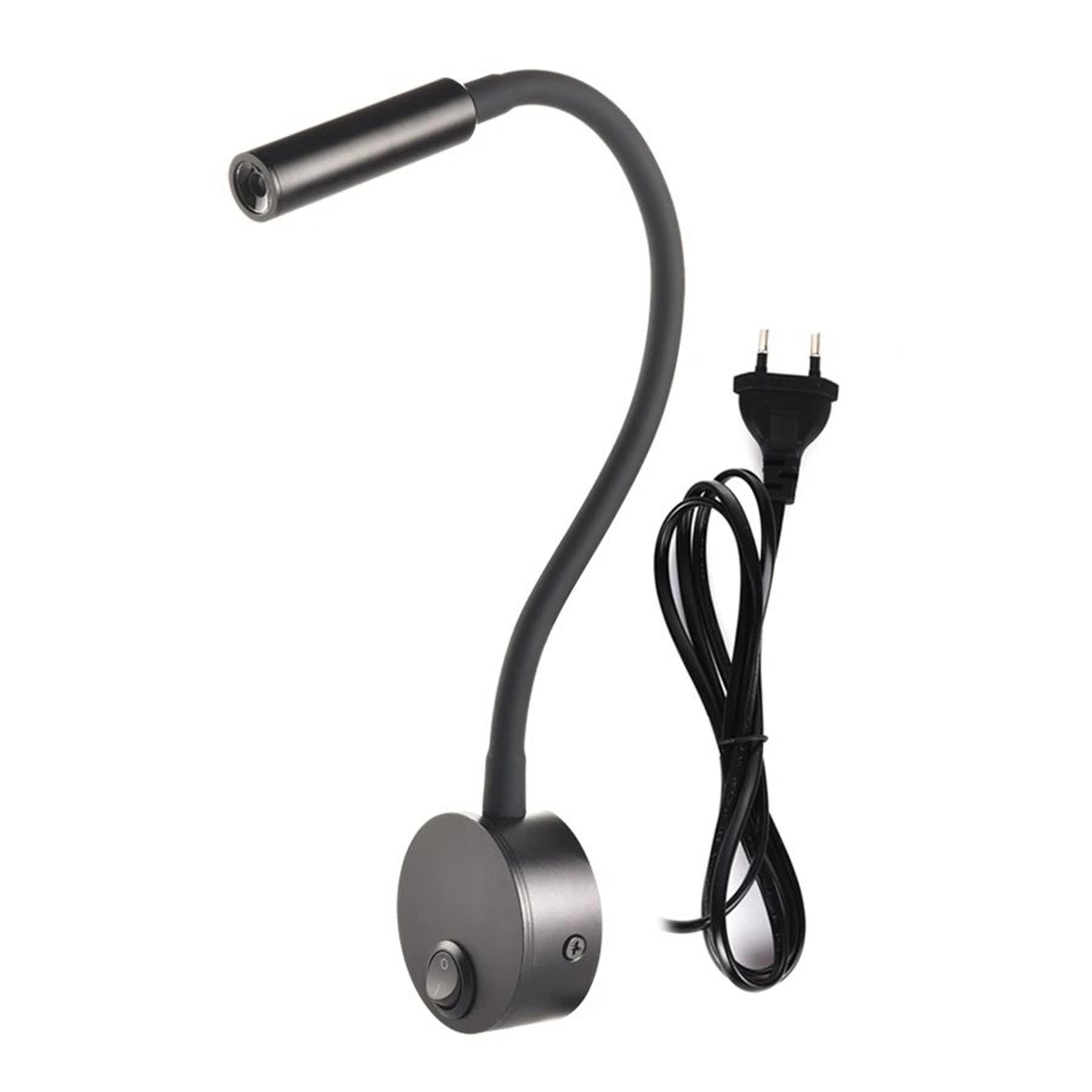 modern bedside reading light wall sconce with flexible gooseneck and on/off switch