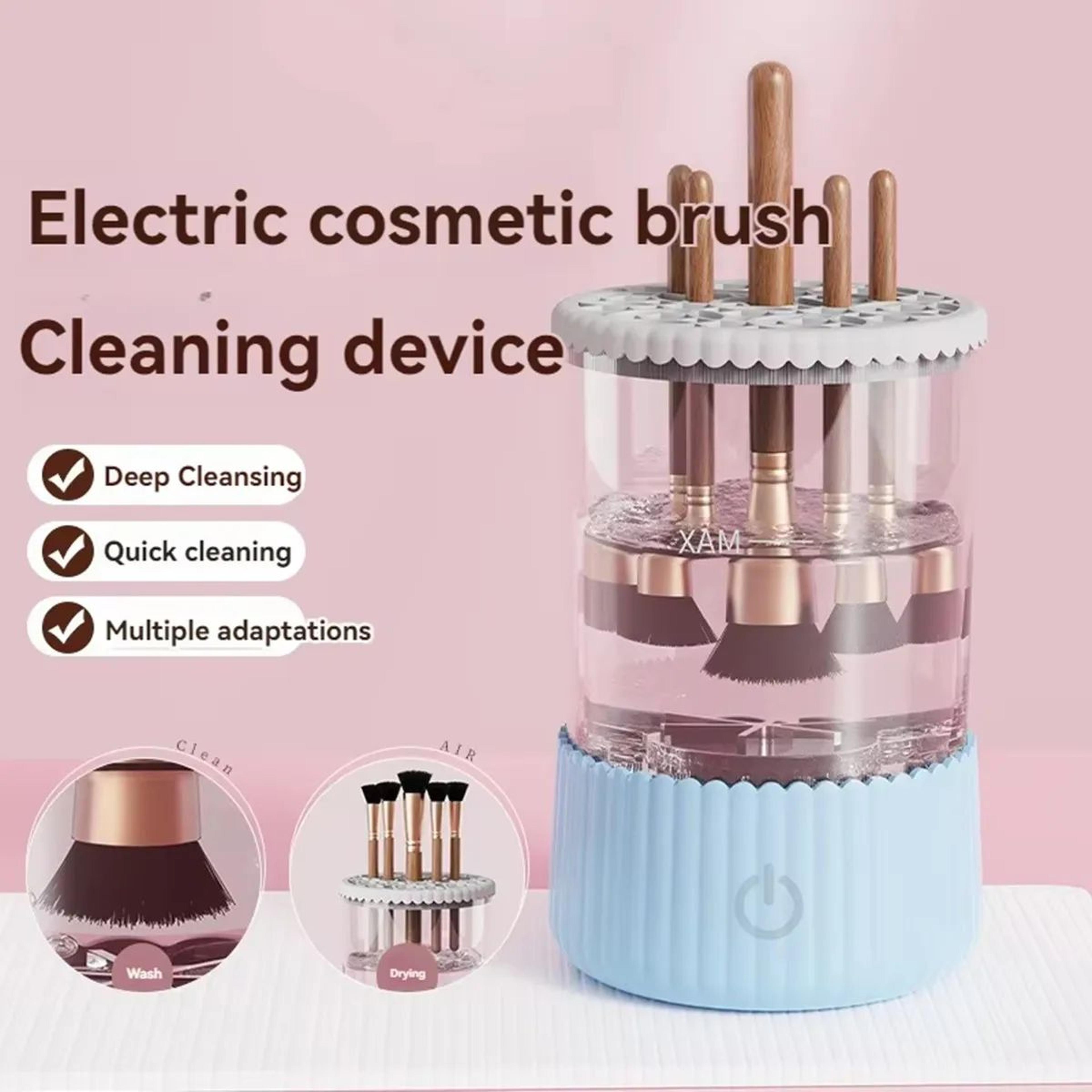 3-in-1 electric makeup brush cleaner machine with dryer & usb power