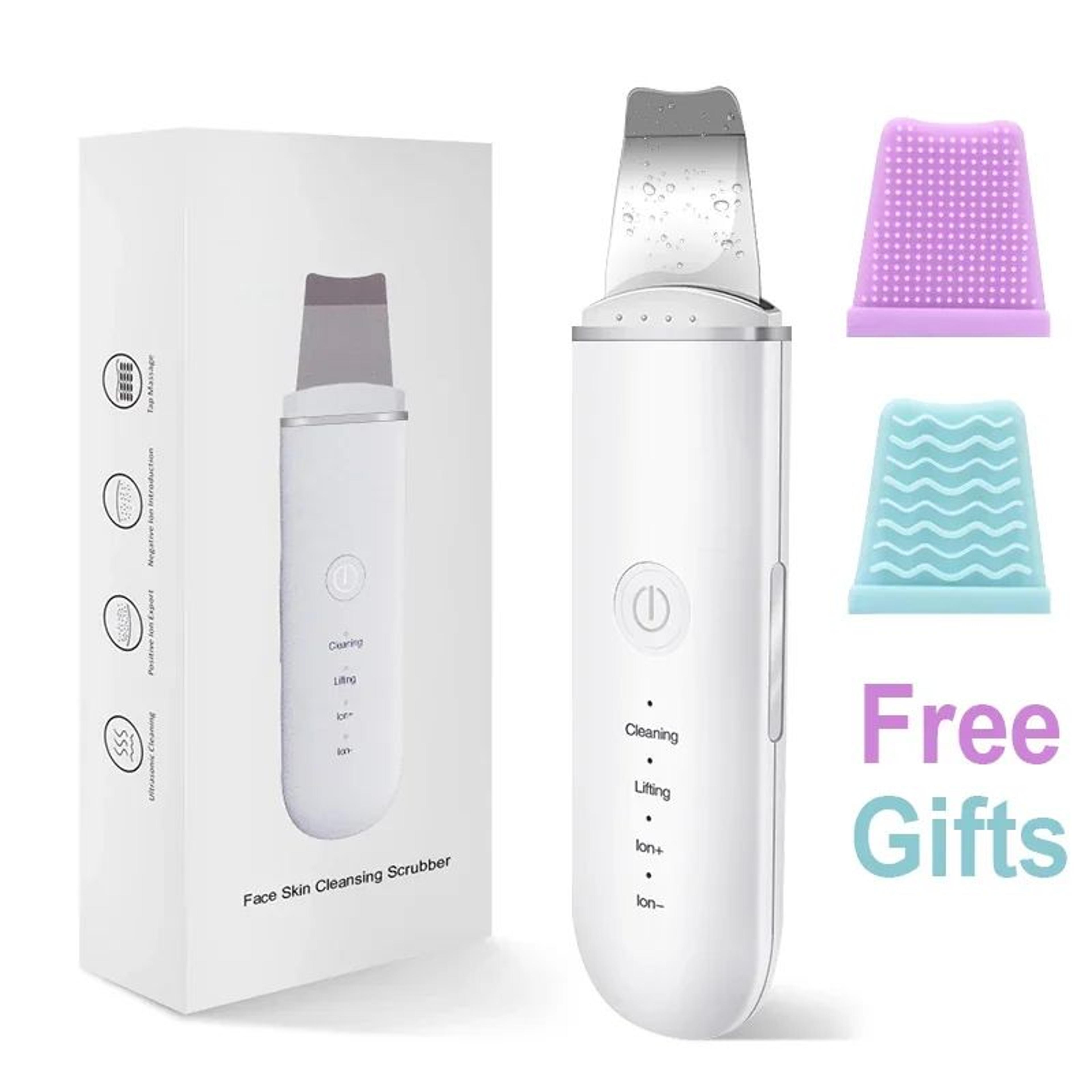 radiantglow ultrasonic skin scrubber blackhead remover & deep pore cleanser